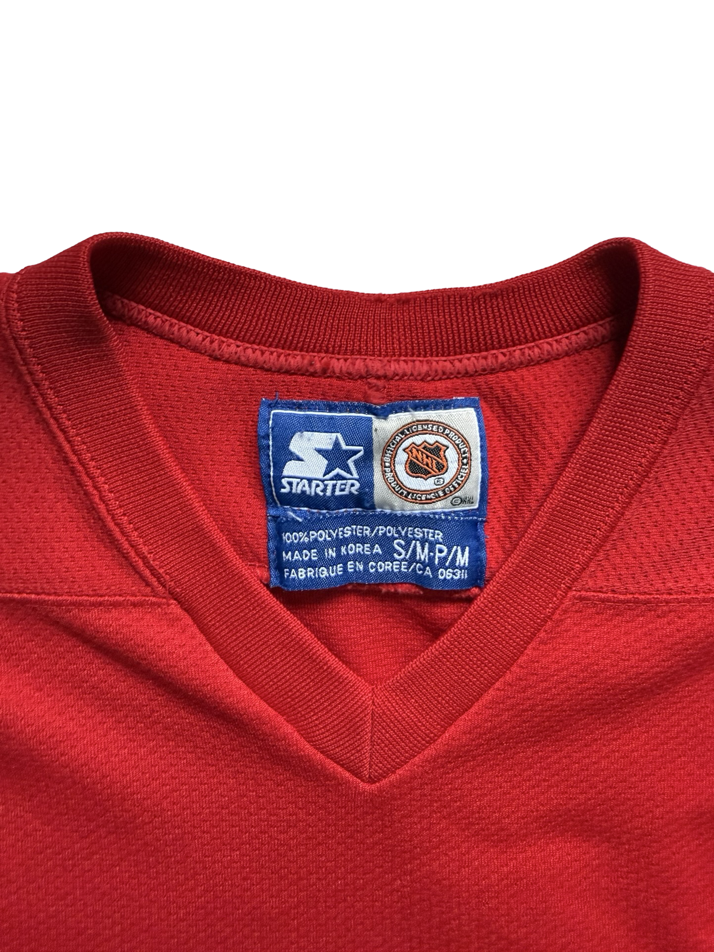 YOUTH NHL Vtg Detroit Red Wings Starter Hockey Jersey Size Youth S/M