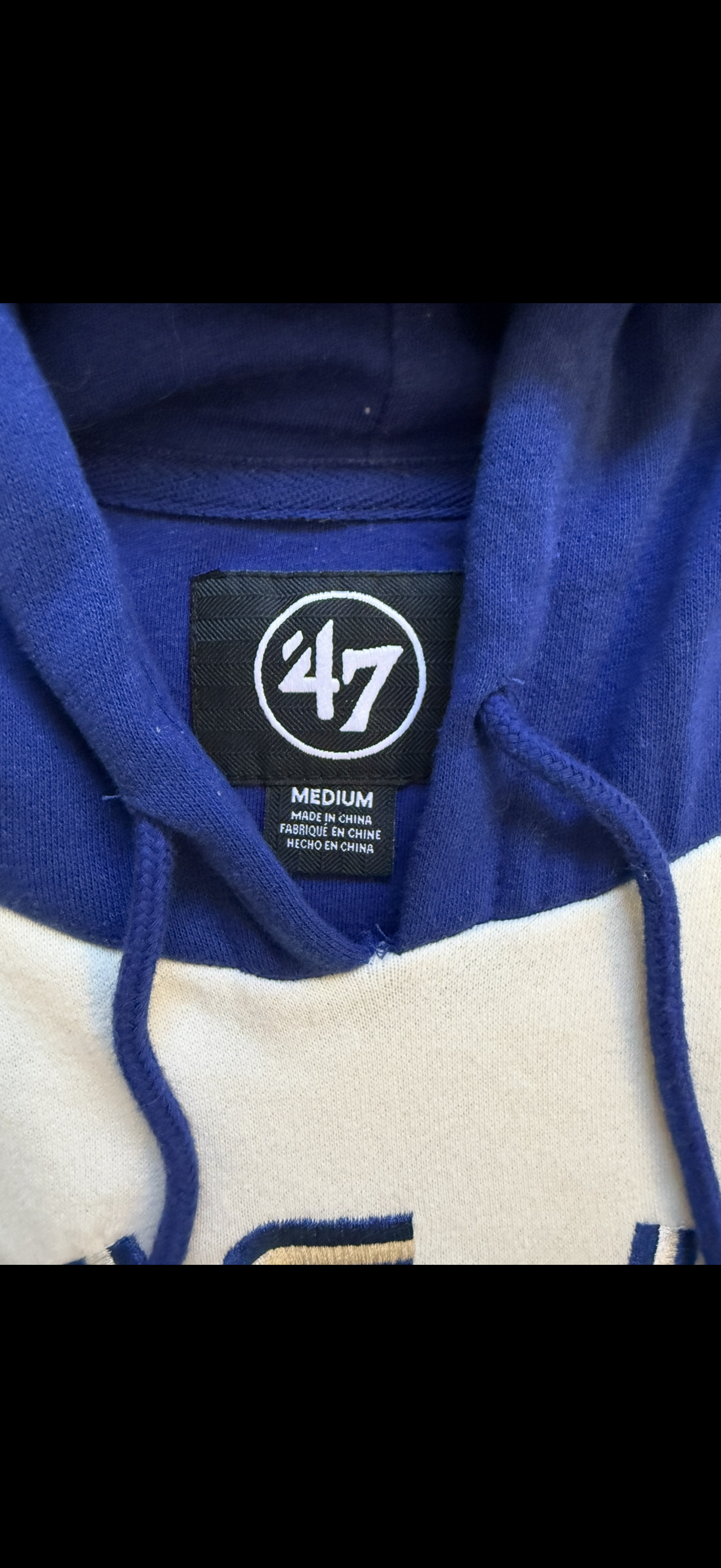 MLB Toronto Blue Jays ‘47 Cream Trifecta Shortstop Pullover Hoodie Size M