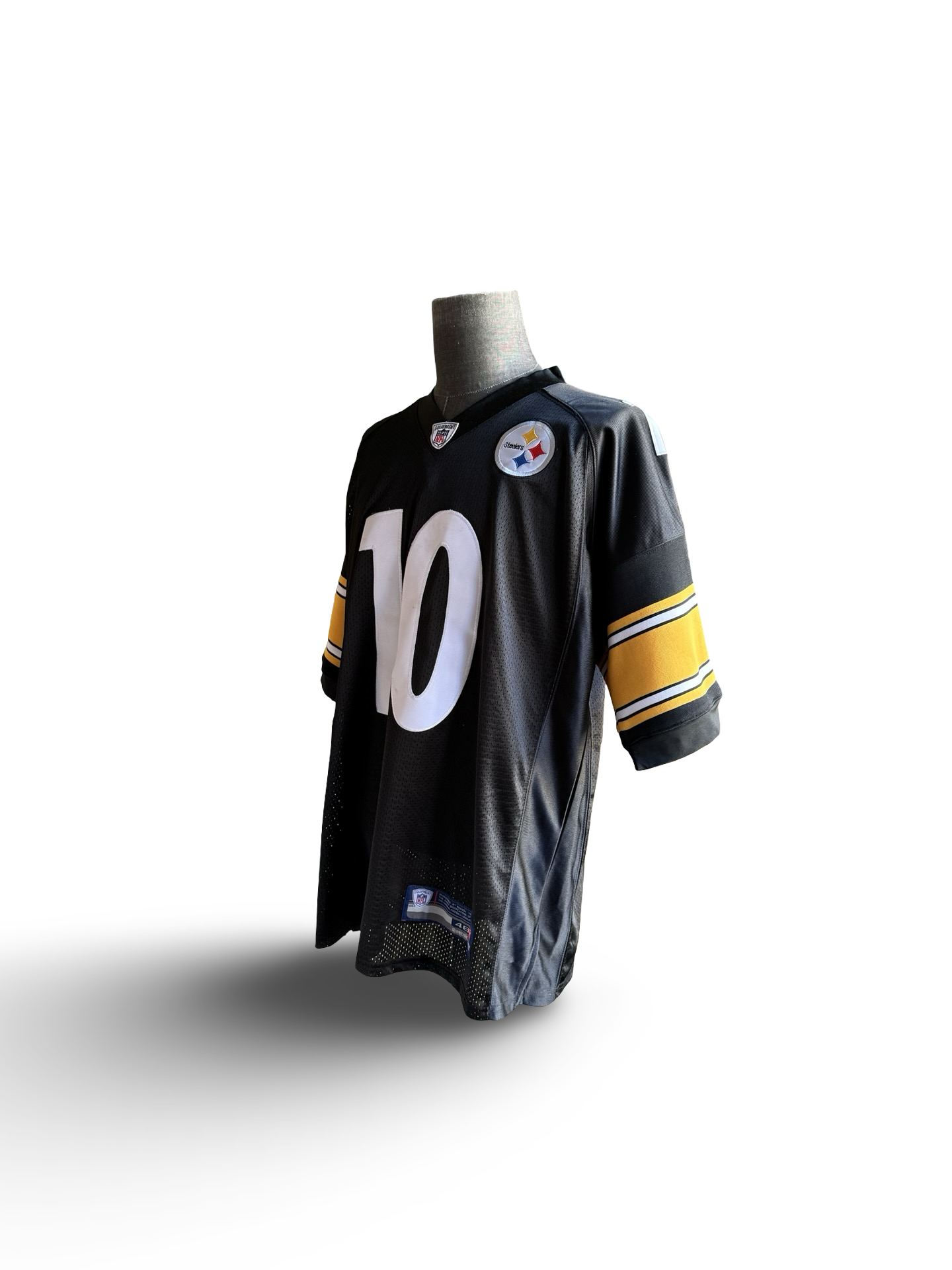 NFL Vtg Santonio Holmes 10 Pittsburgh Steelers Reebok Football Jersey Size L