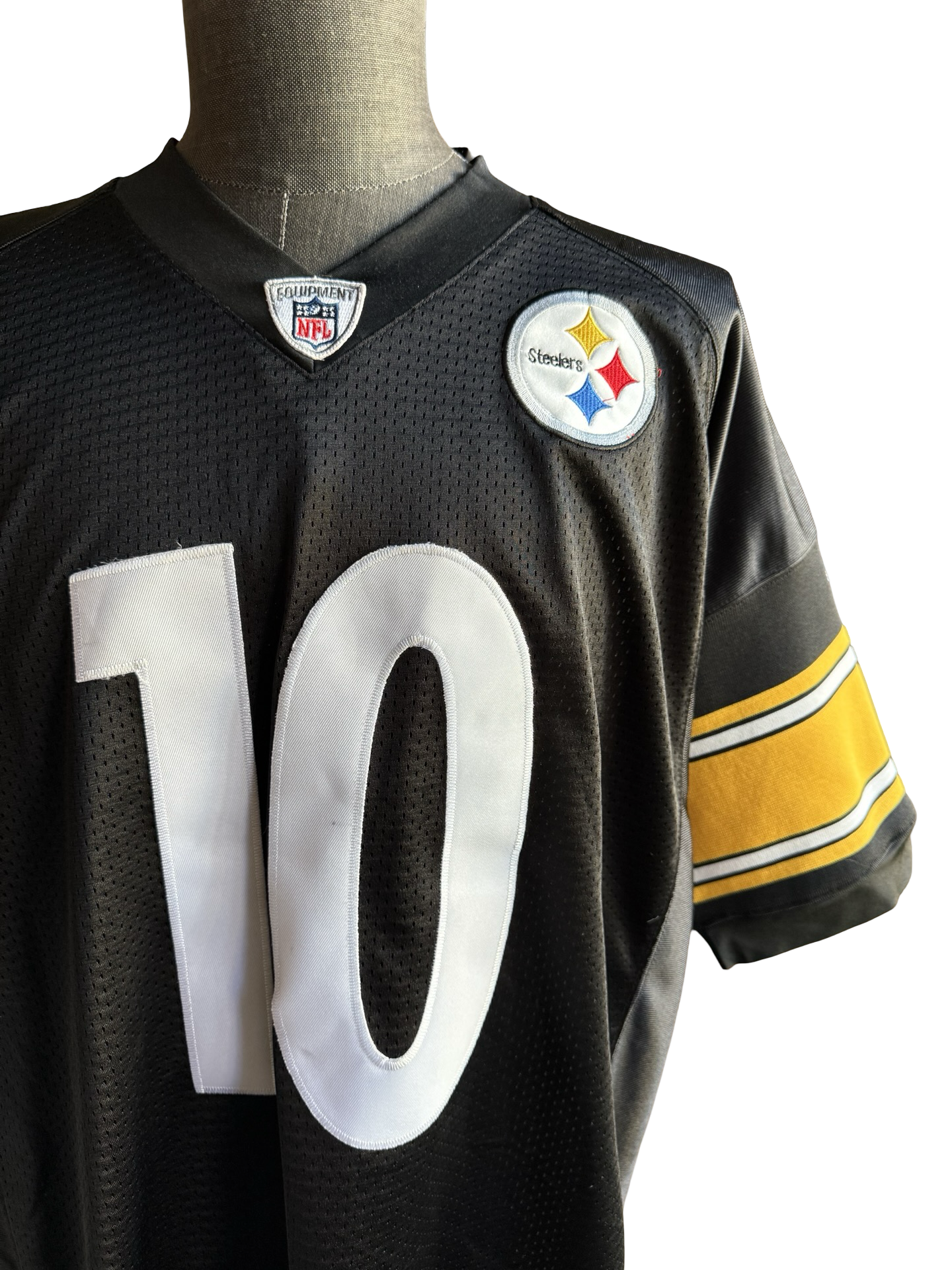 NFL Vtg Santonio Holmes 10 Pittsburgh Steelers Reebok Football Jersey Size L