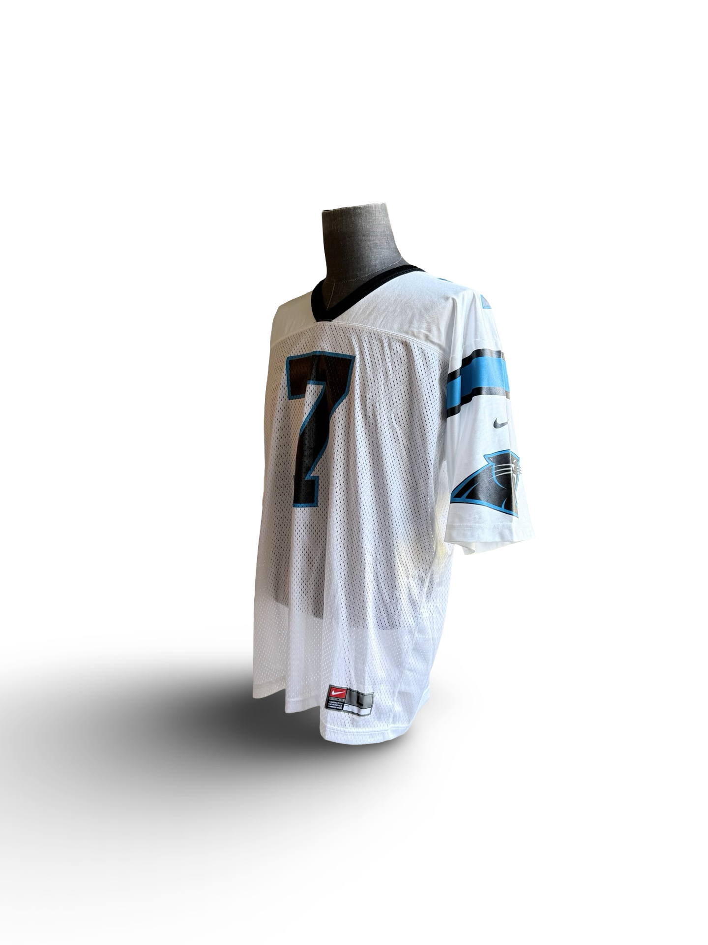 NFL Vtg Steve Beuerlein 7 Carolina Panthers 90’s Nike Football Jersey Size L