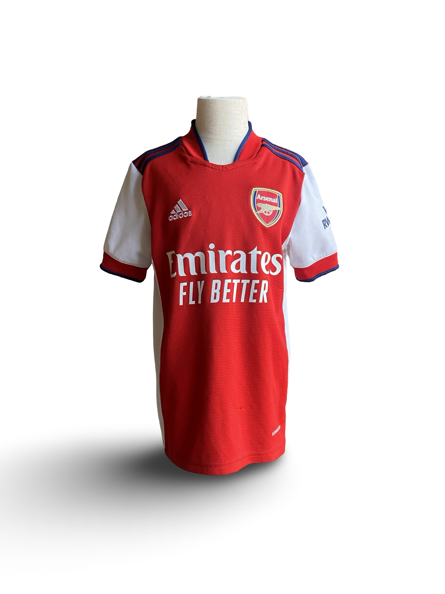 EPL Arsenal FC 2021-22 Adidas Football Home Jersey Size Youth S 9/10yrs