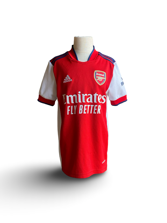 EPL Arsenal FC 2021-22 Adidas Football Home Jersey Size Youth S 9/10yrs