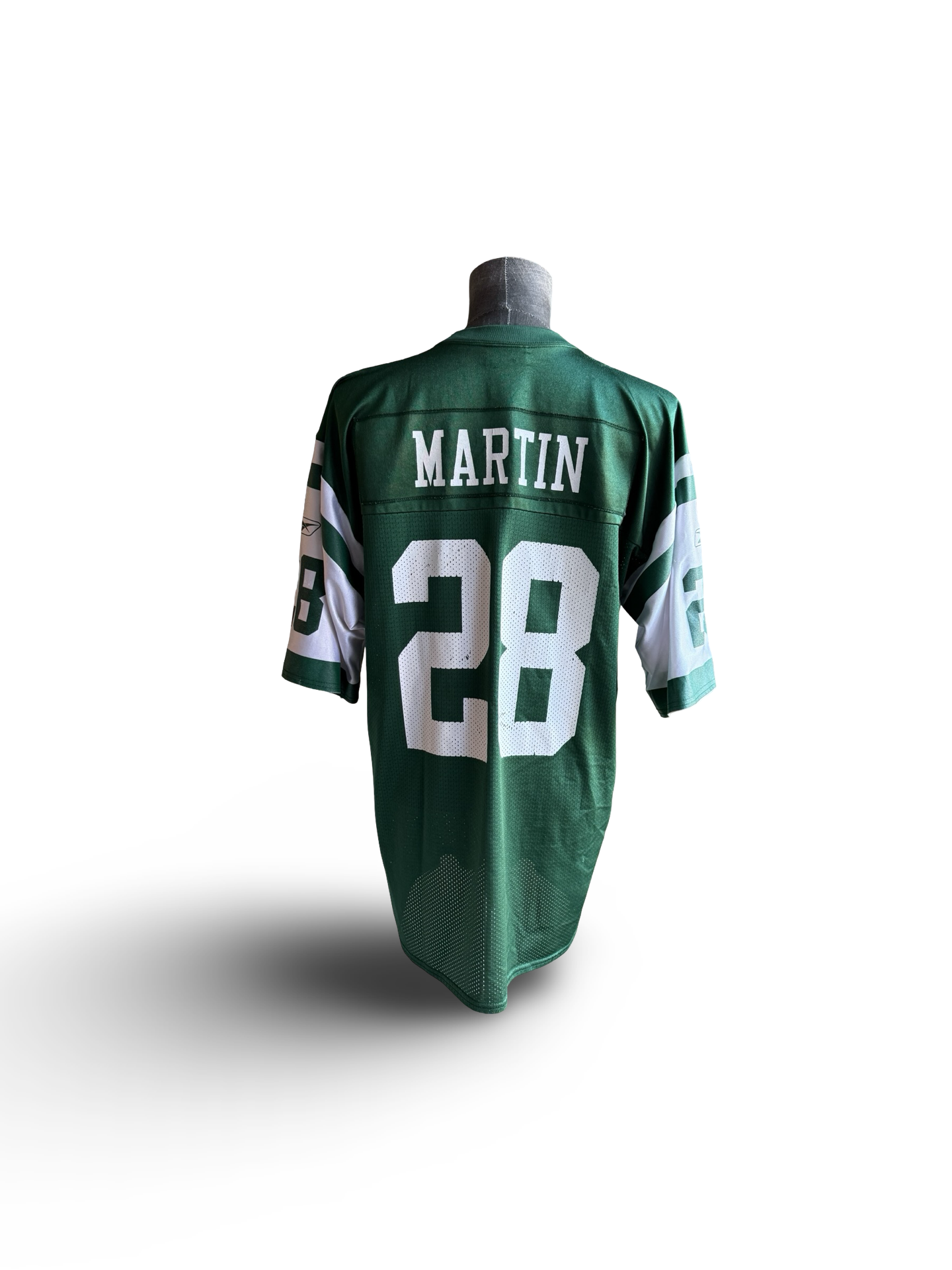 NFL Vtg Curtis Martin 28 New York Jets Reebok Football Jersey Size L