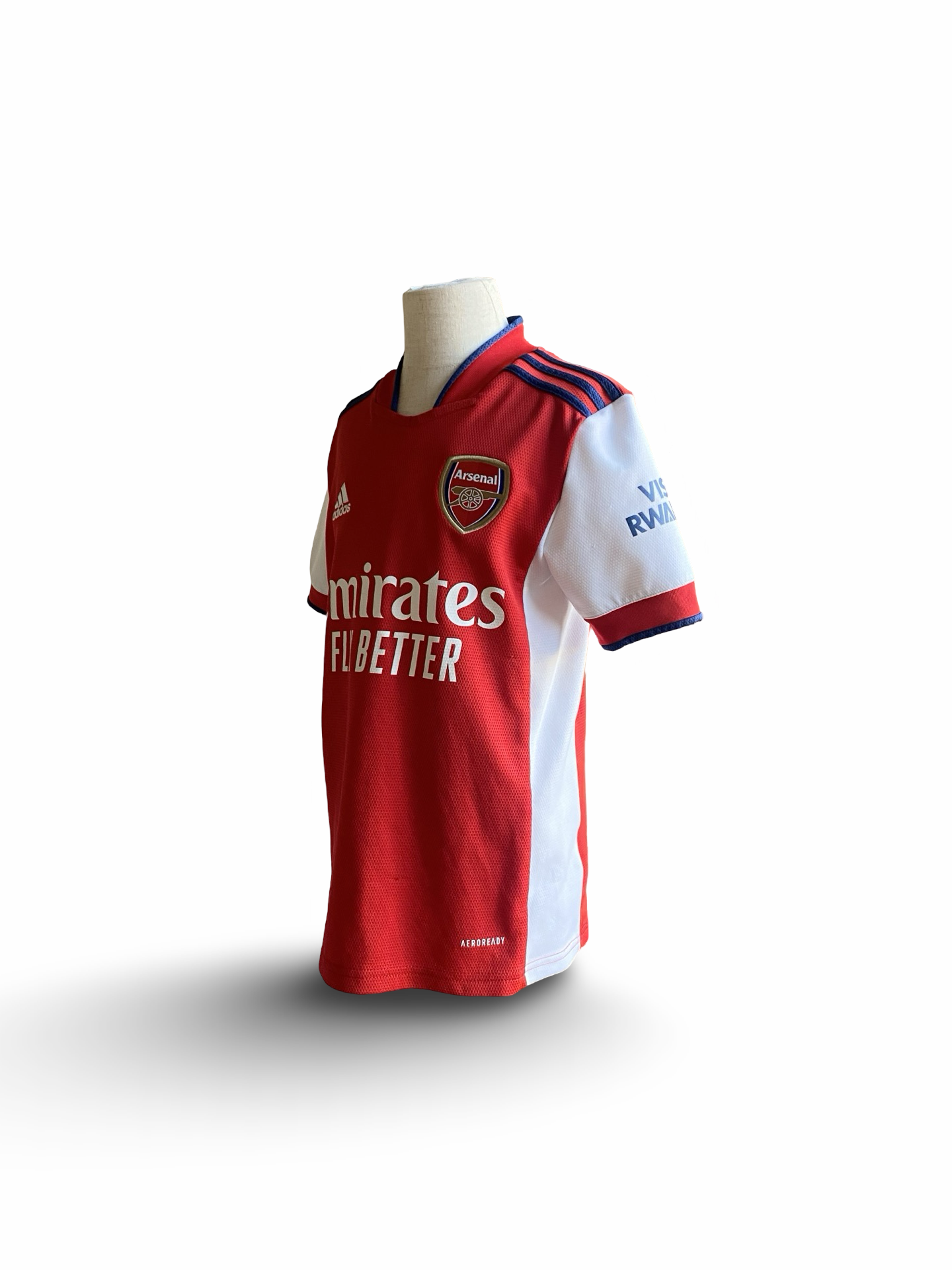 EPL Arsenal FC 2021-22 Adidas Football Home Jersey Size Youth S 9/10yrs