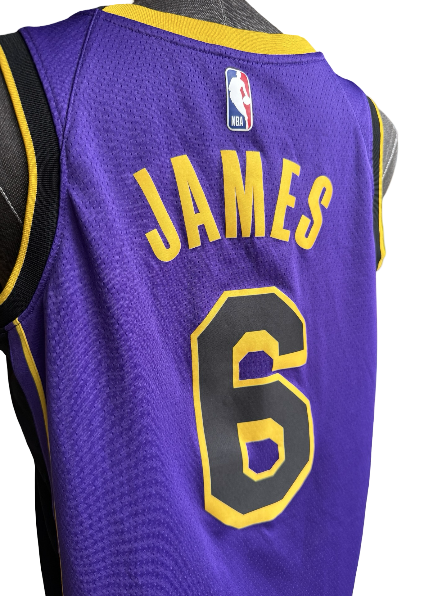 NBA LeBron James 6 LA Lakers Air Jordan Swingman Statement Edition Jersey Size M