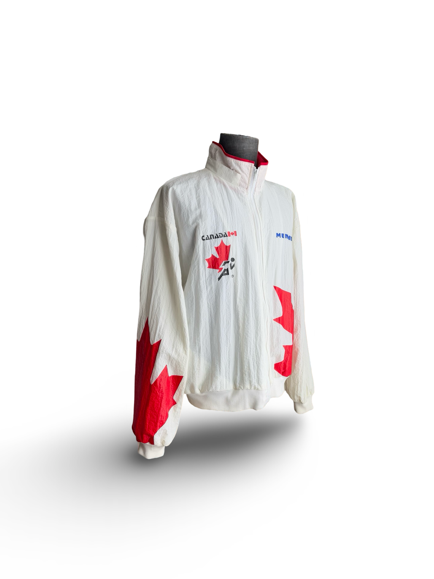 Team Canada Vtg 90’s Athletes Canada Track & Field Sponsored By Mennen Windbreaker Jacket Size XL