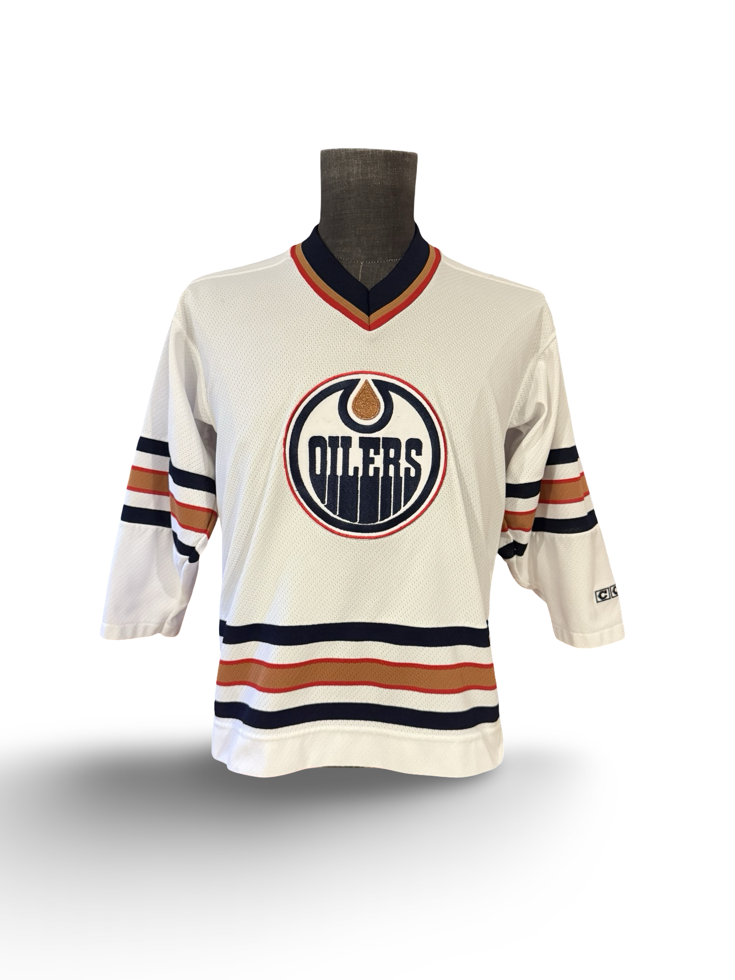 YOUTH NHL Vtg 90’s Edmonton Oilers CCM Hockey Jersey Size Youth L/XL