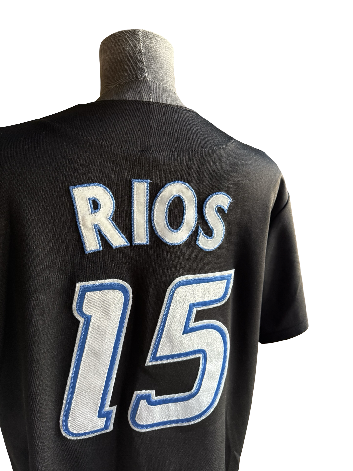 MLB Vtg Alex Rios 15 Toronto Blue Jays 2000’s Majestic Baseball Jersey Size L