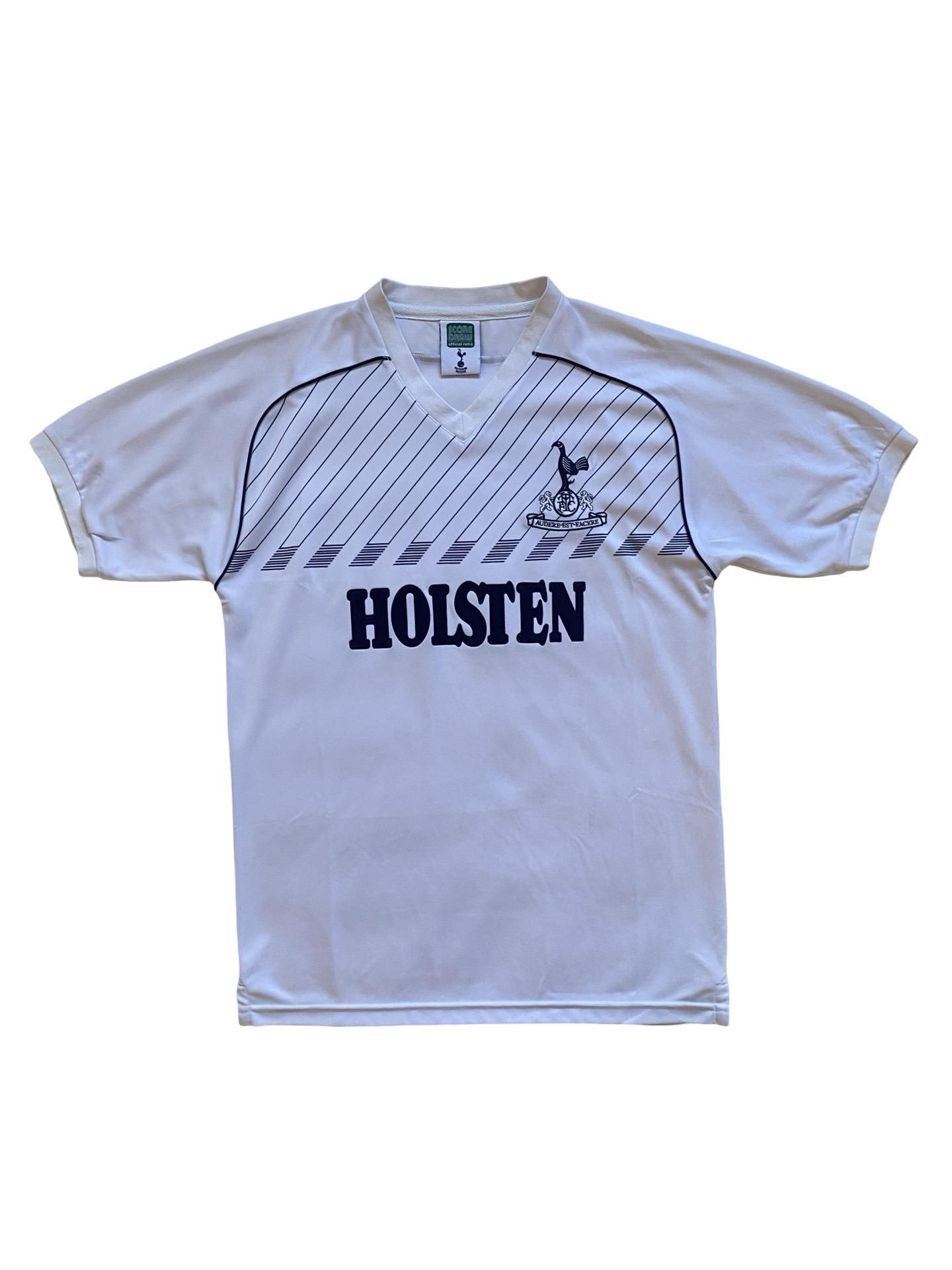 EPL Tottenham Hotspur 1980’s Retro Score Draw Holsten Football Home Jersey Size M