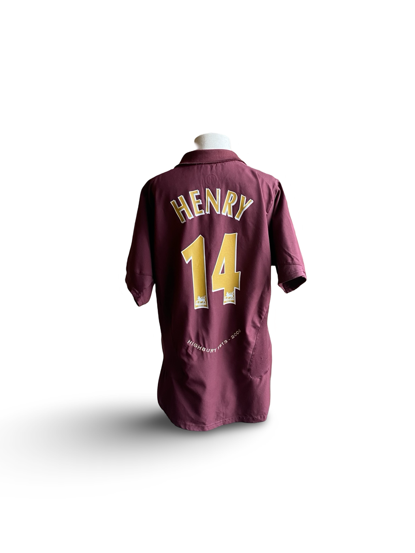 EPL Vtg Thierry Henry 14 Arsenal FC 2005-06 Nike O2 Football Away Jersey Size Youth M