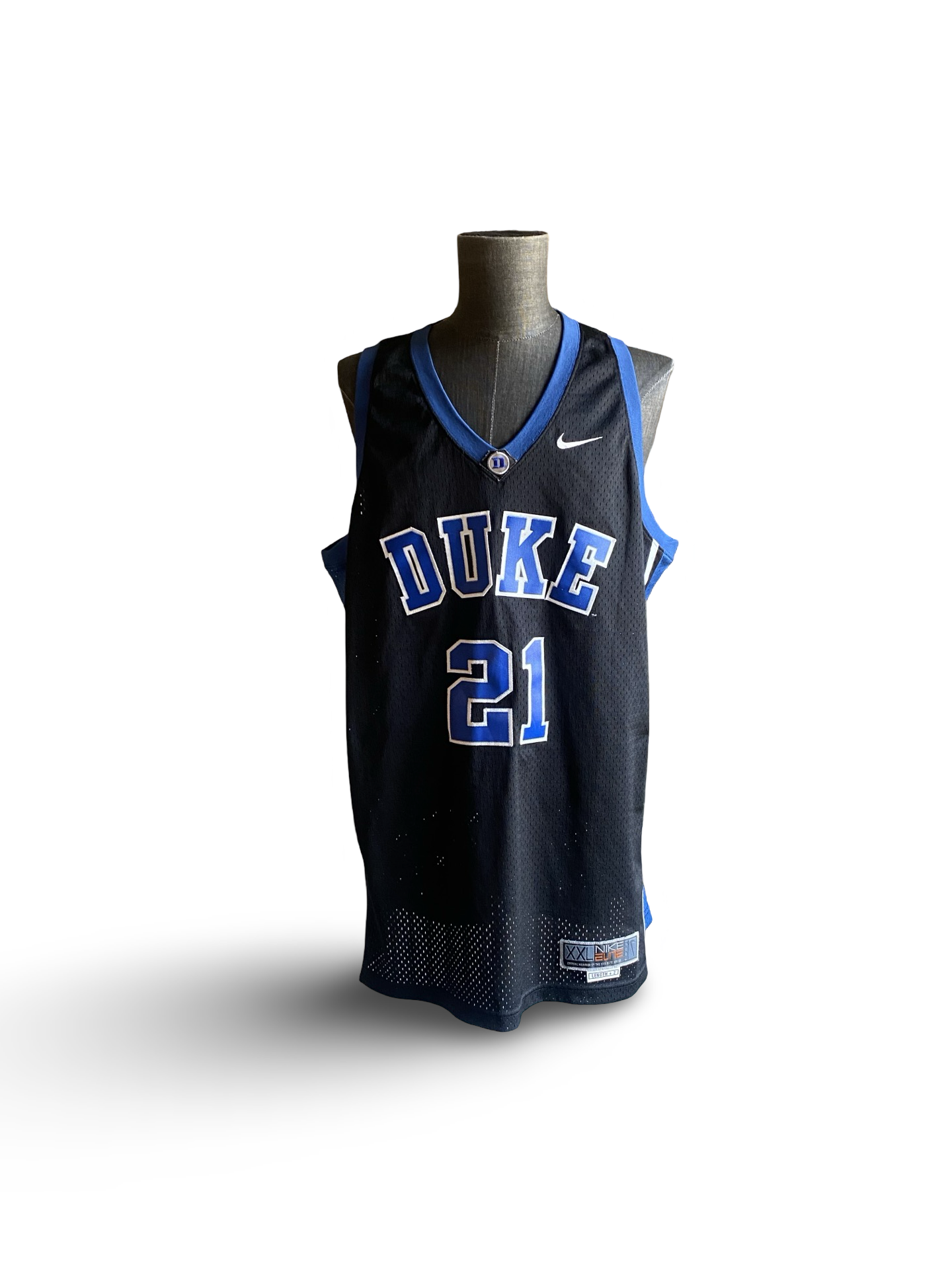 NCAA Vtg Duke Blue Devils #21 Jersey Nike Elite Size XXL