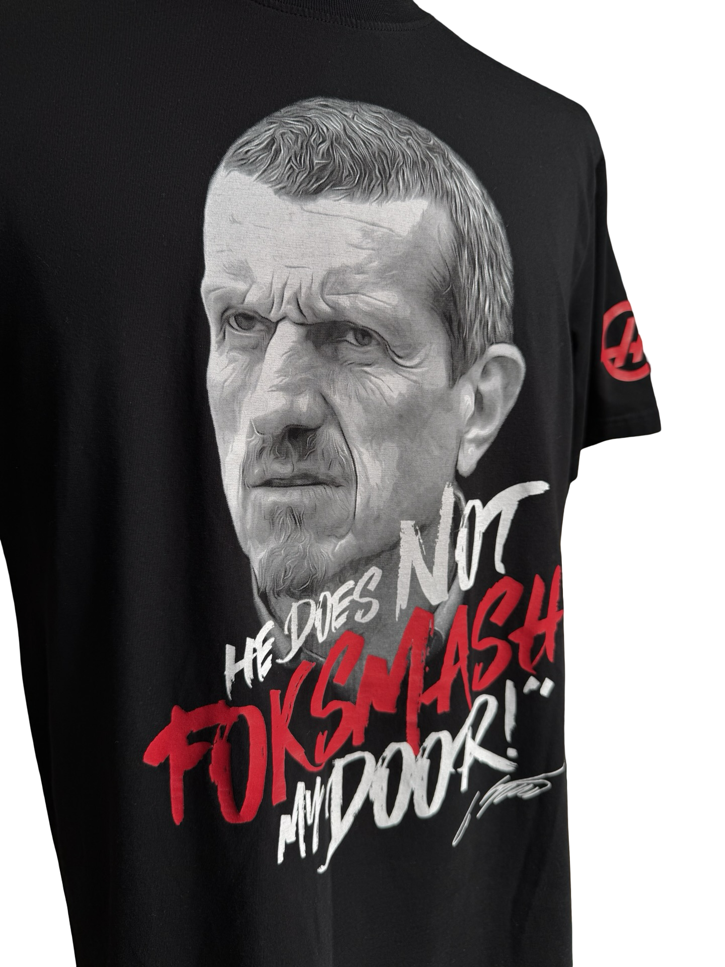 RACING F1 Guenther Steiner Team Haas Foksmash Graphic T-Shirt Size L