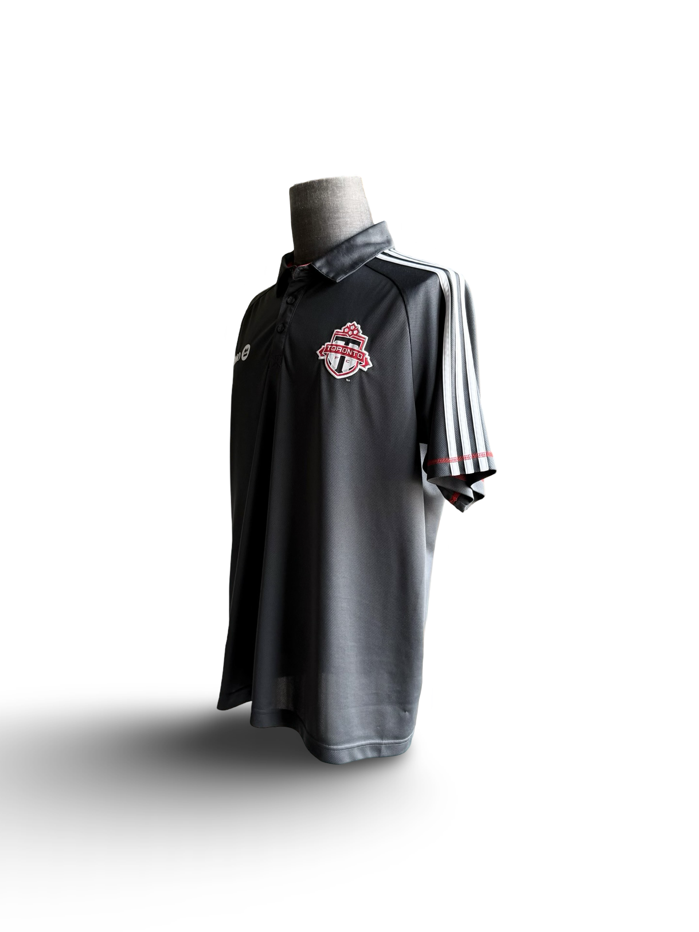 Soccer MLS 2X Toronto FC Adidas Climalite Dark Grey & Red Golf Polo Shirts Both Size XL