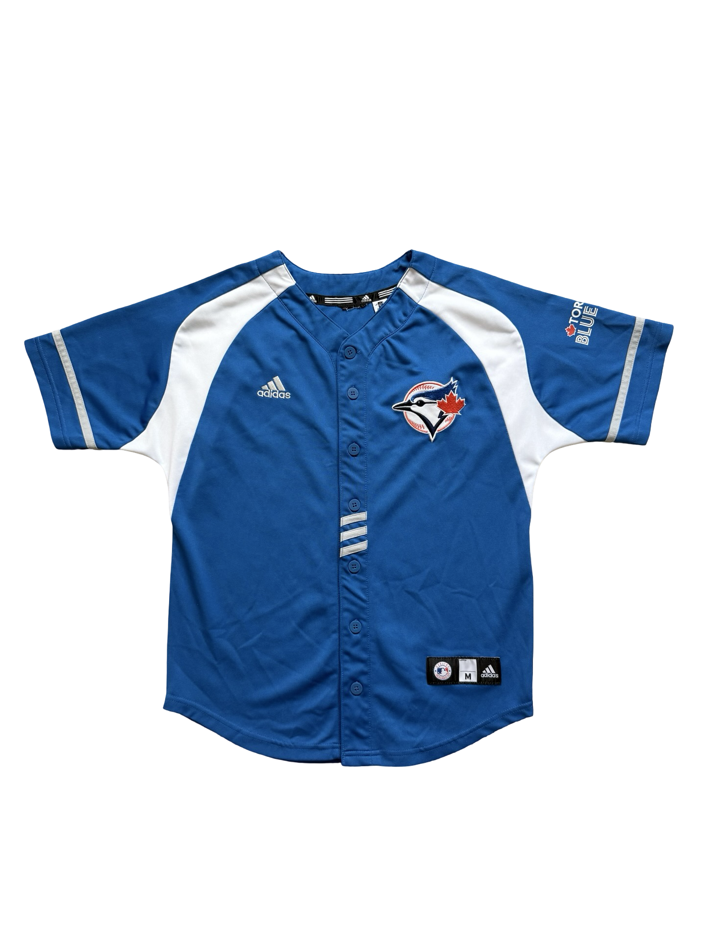 YOUTH MLB Brett Lawrie 13 Toronto Blue Jays Adidas Retro Baseball Jersey Size Youth M