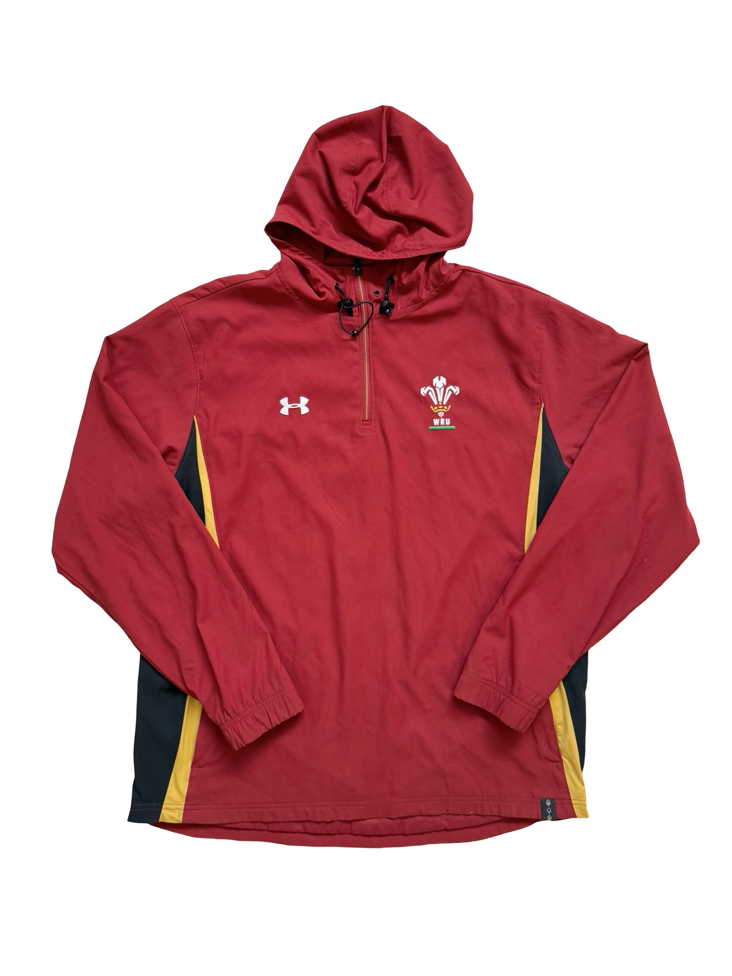 Rugby Union Wales WRU National Team Under Armour 1/4 Zip Track Jacket Size XL