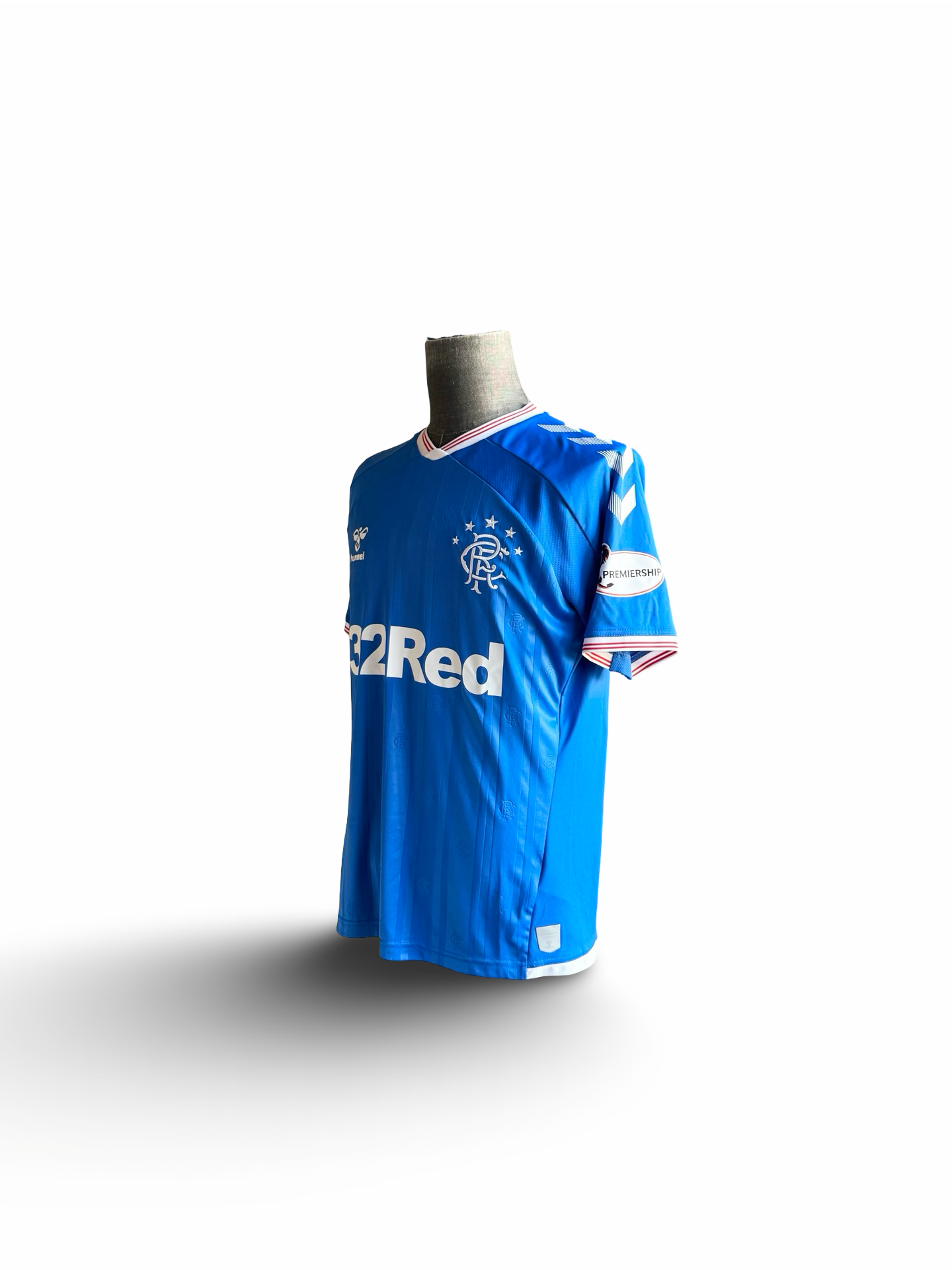 Soccer Ryan Kent 14 Glasgow Rangers 2019/20 Hummel Home Football Jersey Size M