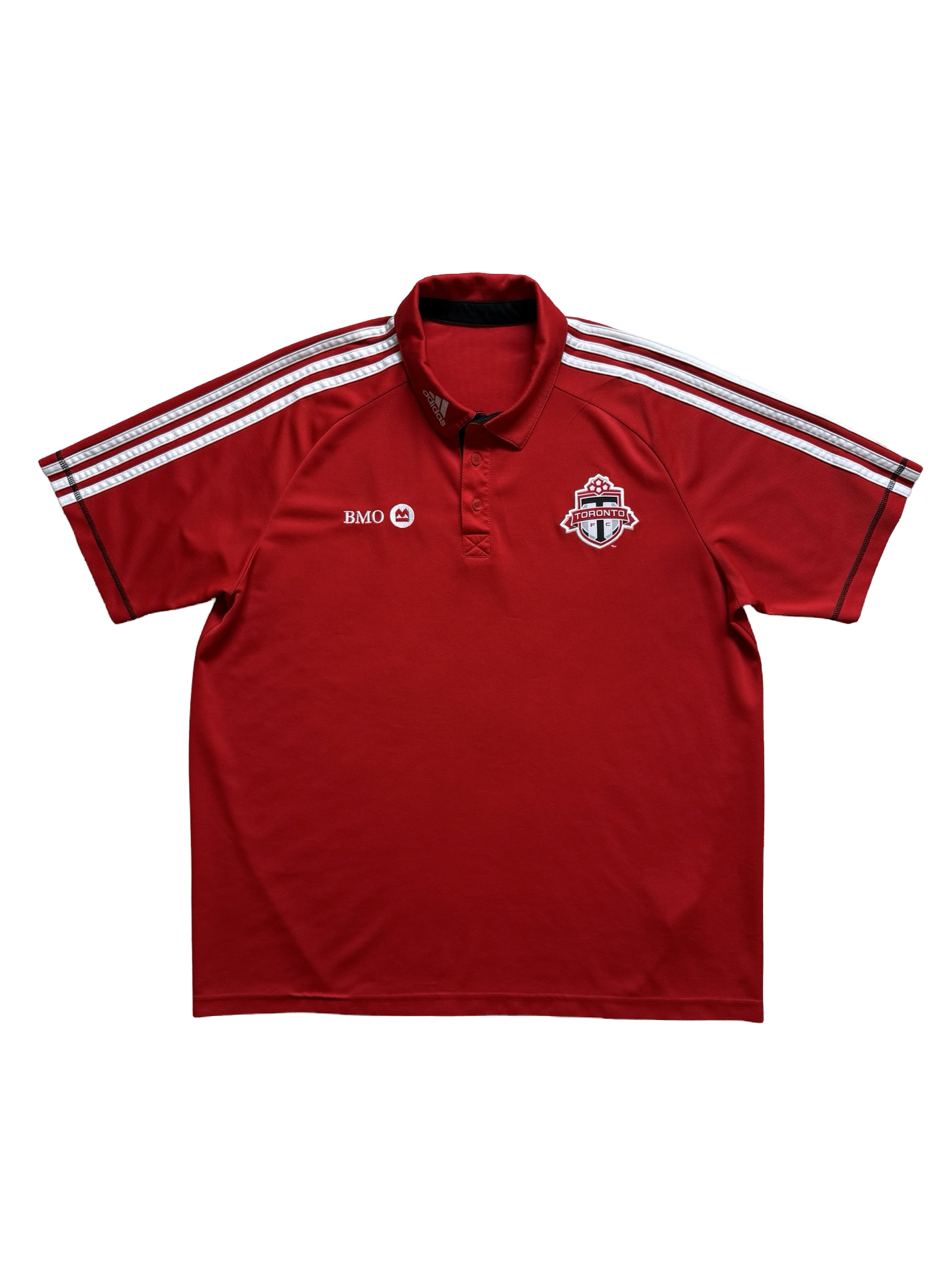 Soccer MLS 2X Toronto FC Adidas Climalite Dark Grey & Red Golf Polo Shirts Both Size XL