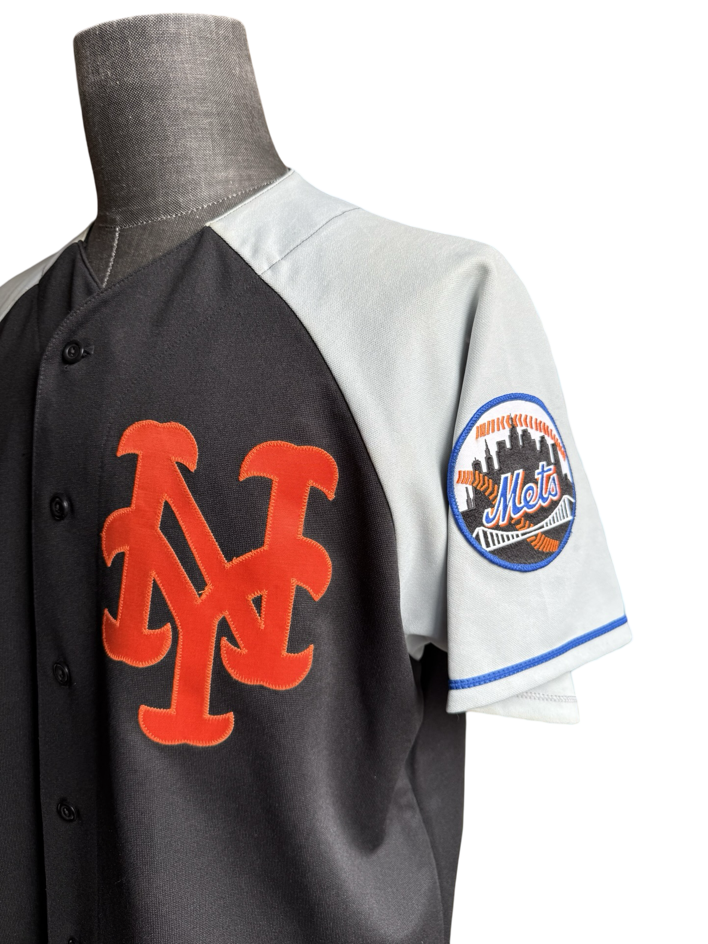 MLB Vtg New York Mets Majestic Baseball Jersey Size L