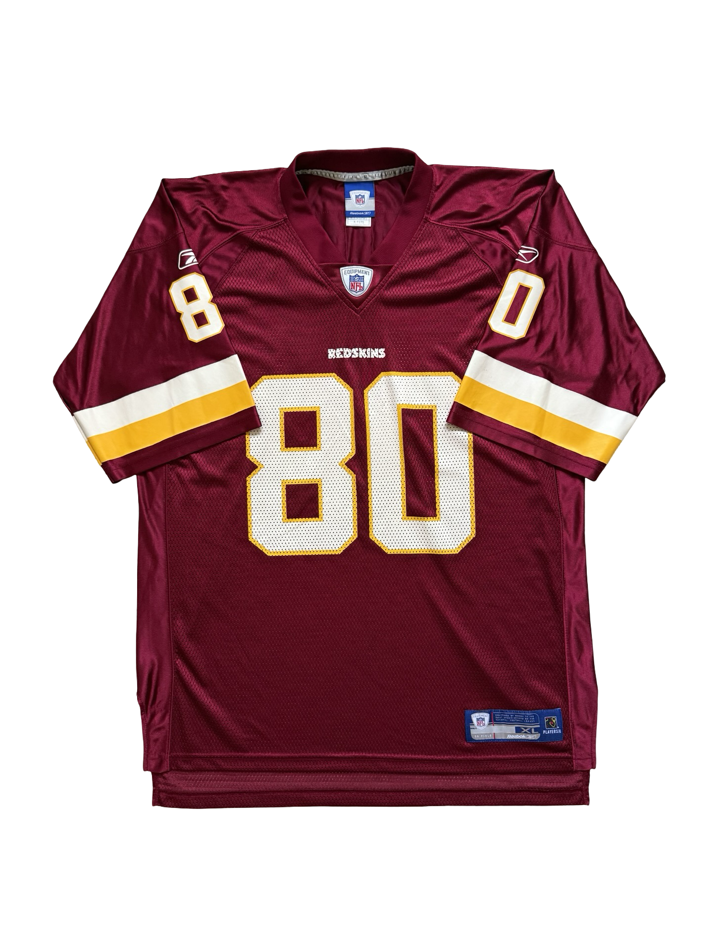 NFL Vtg Laveranues Coles 80 Washington Redskins Reebok Football Jersey Size XL