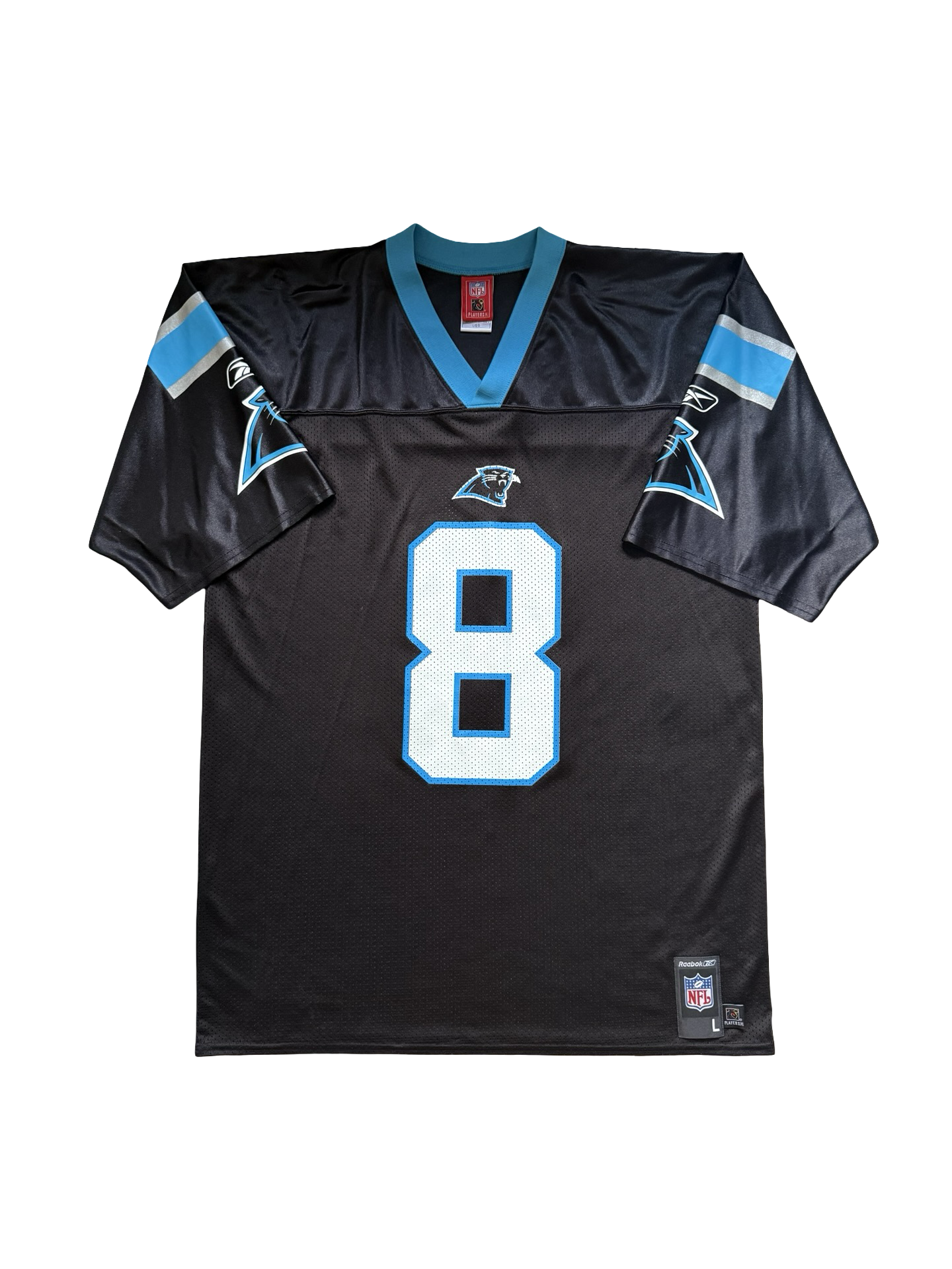 NFL Vtg David Carr 8 Carolina Panthers Reebok Football Jersey Size L
