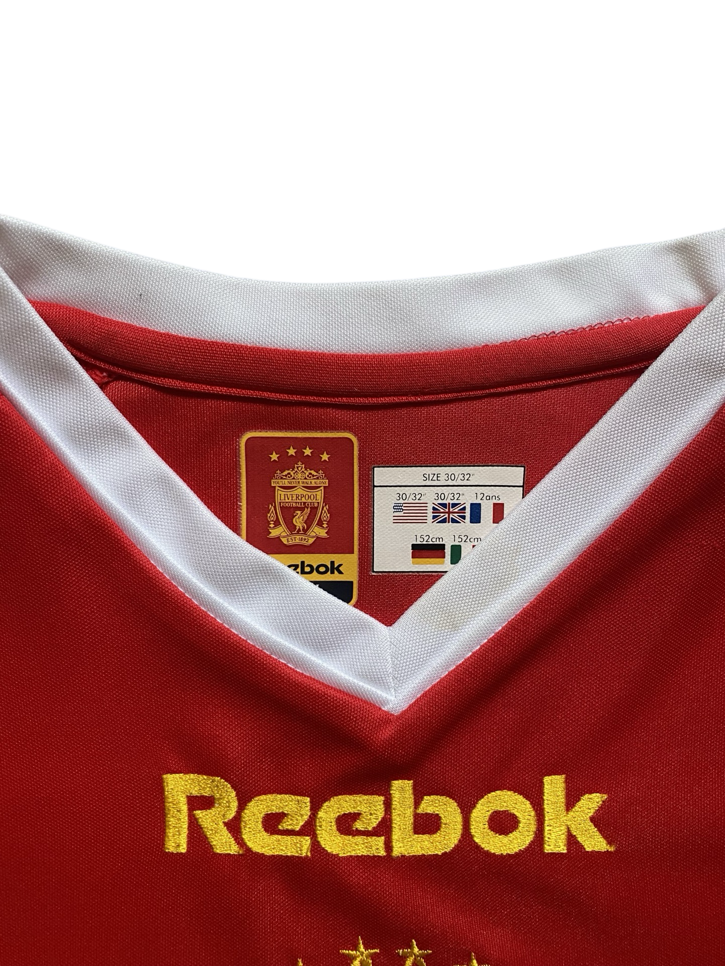 EPL Vtg Liverpool FC 2001-03 Reebok European Football Home Jersey Size Youth L