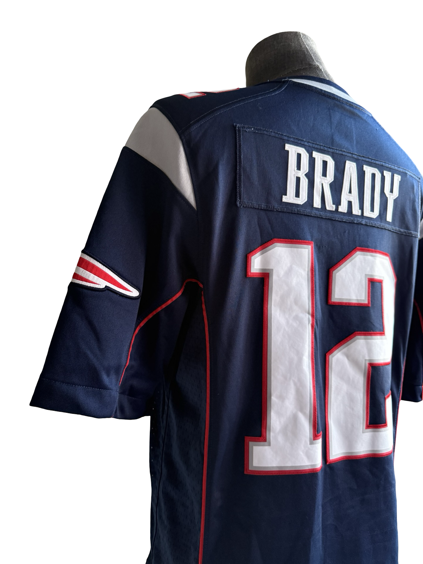 NFL Tom Brady 12 New England Patriots On Field Nike Football Stitched Jersey Size S