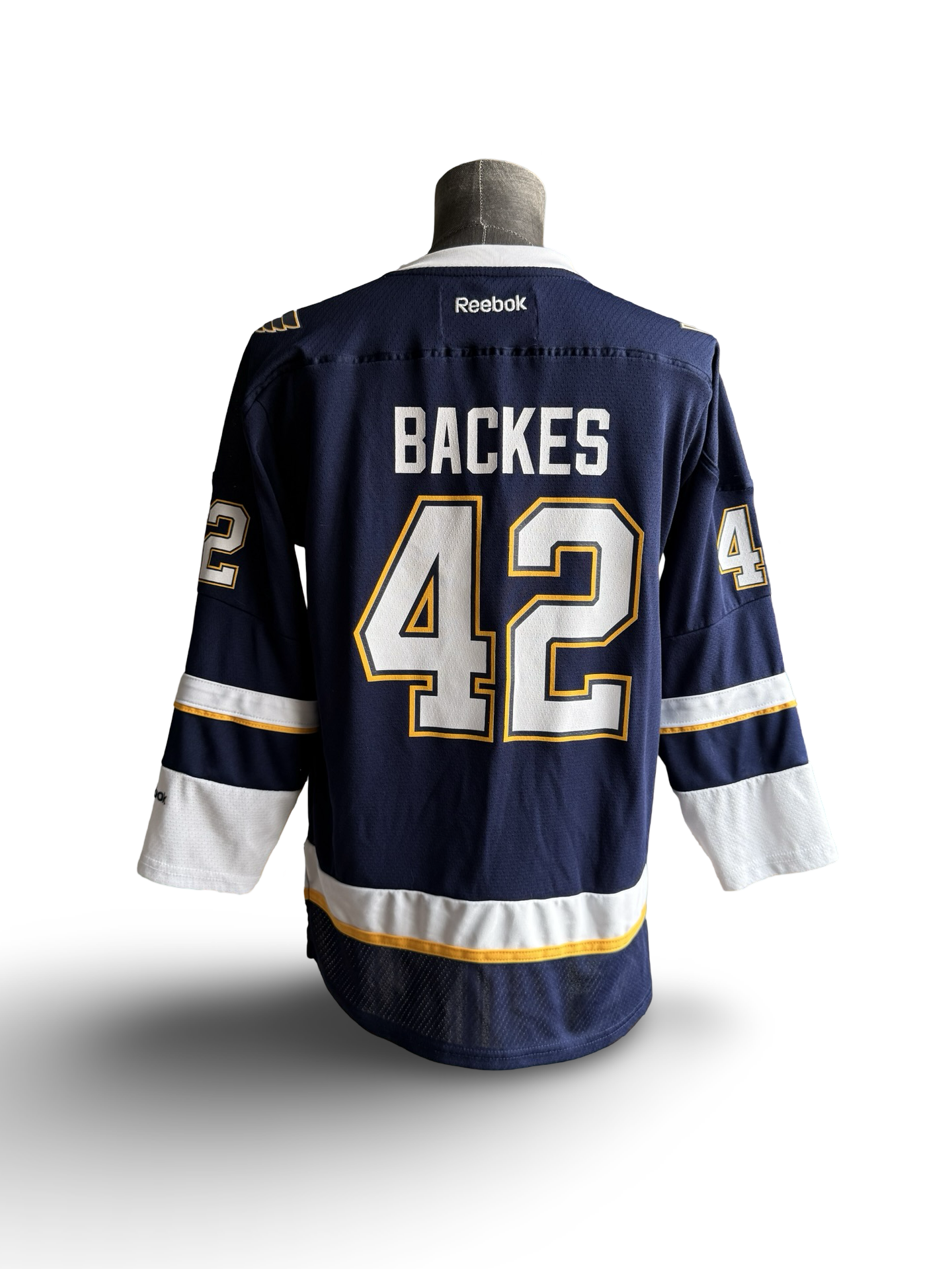 YOUTH NHL David Banks 42 St Louis Blues Reebok Alternative Arch Hockey Jersey Size Youth L/XL