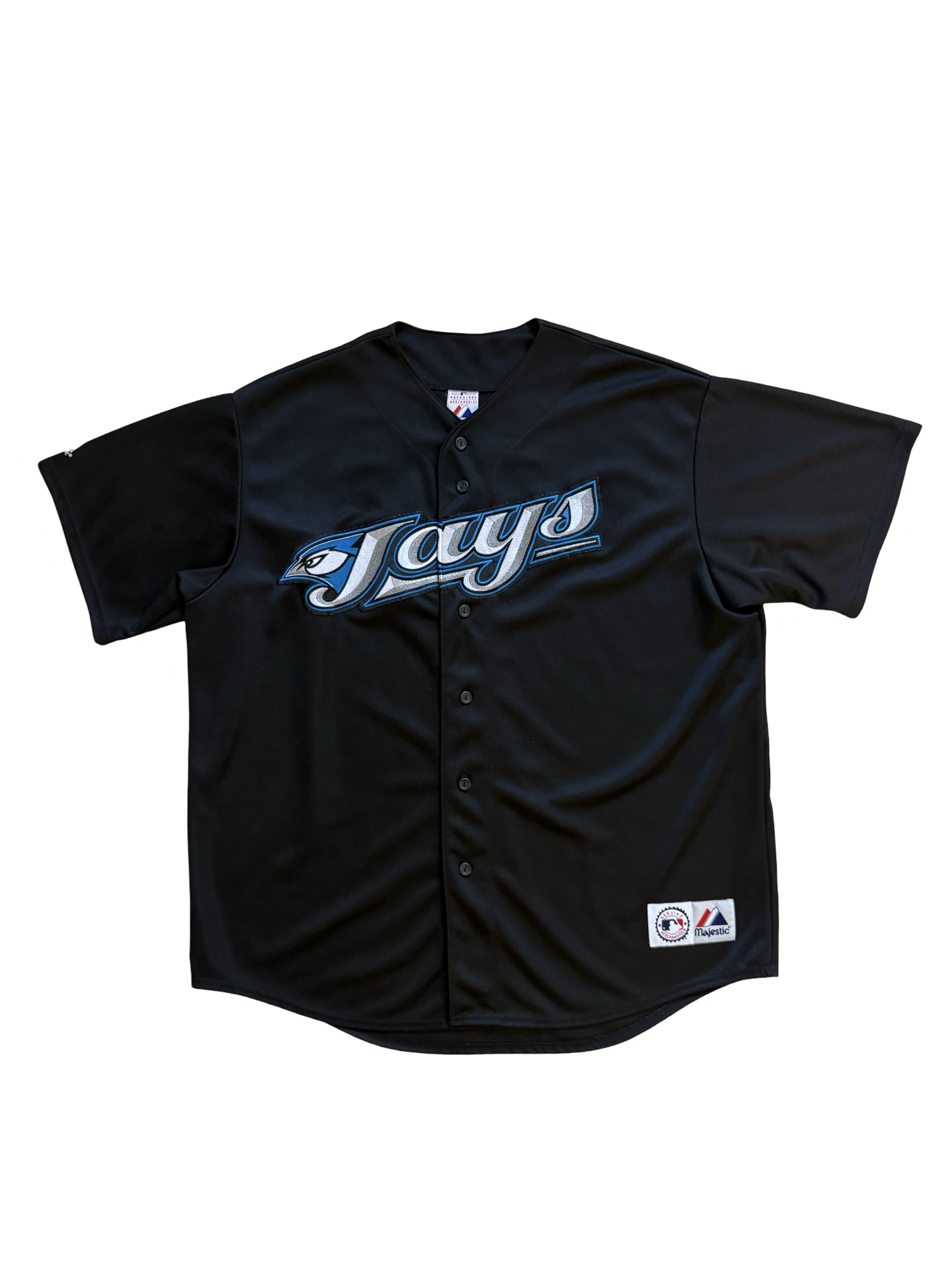 MLB Vtg Toronto Blue Jays 2000’s Majestic Black Retro Baseball Jersey Size XL