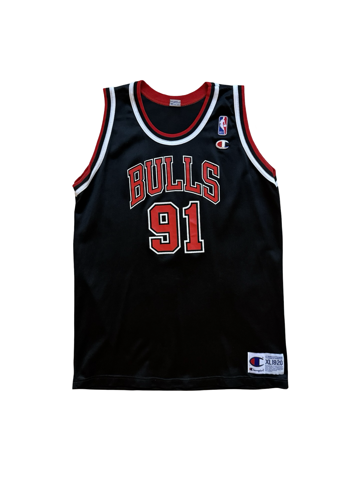 NBA Vtg 90’s Dennis Rodman 91 Chicago Bulls Champion Jersey Size Youth XL (18/20)