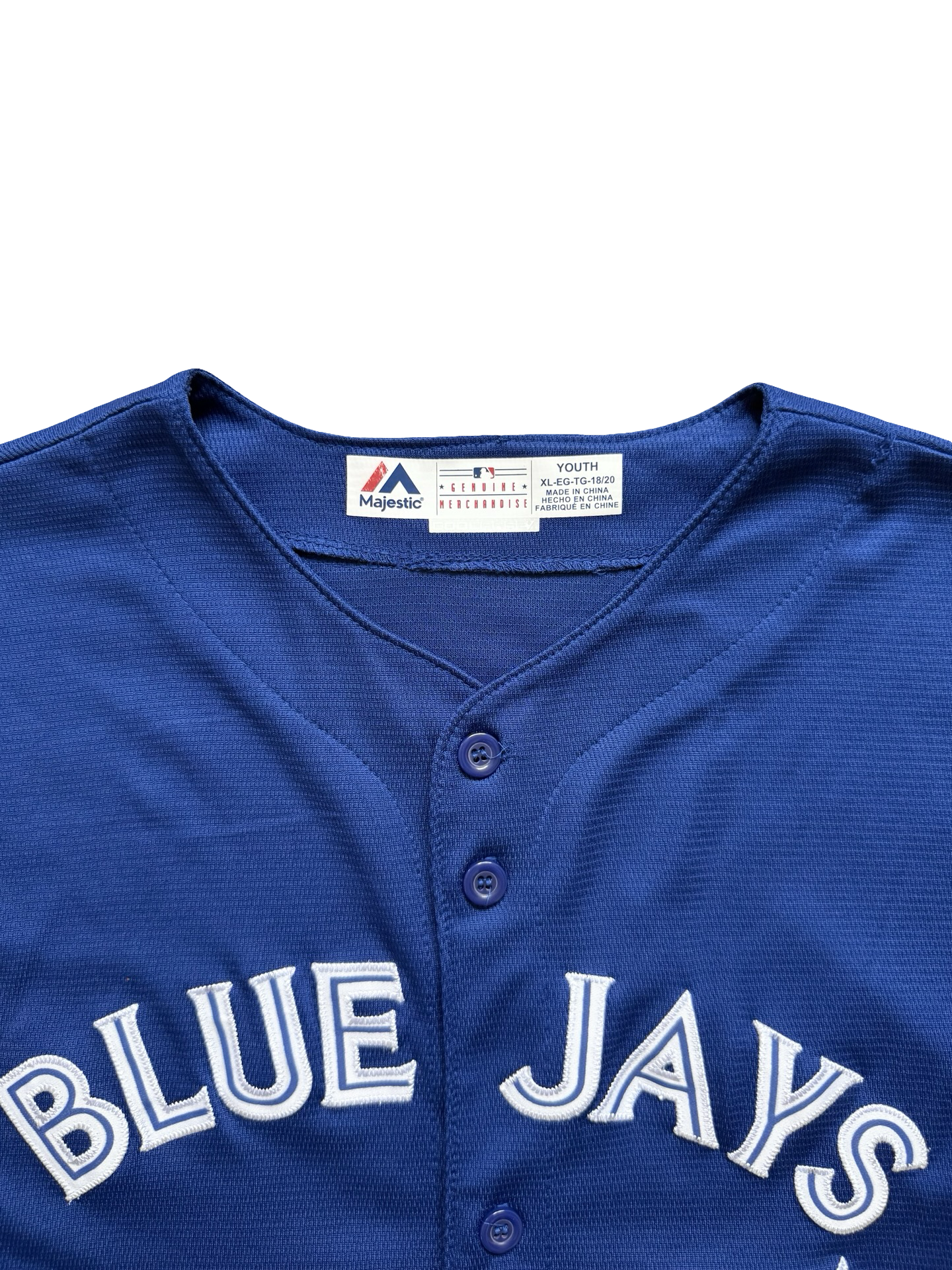 YOUTH MLB Kevin Pillar 11 Toronto Blue Jays Majestic Baseball Jersey Size Youth XL