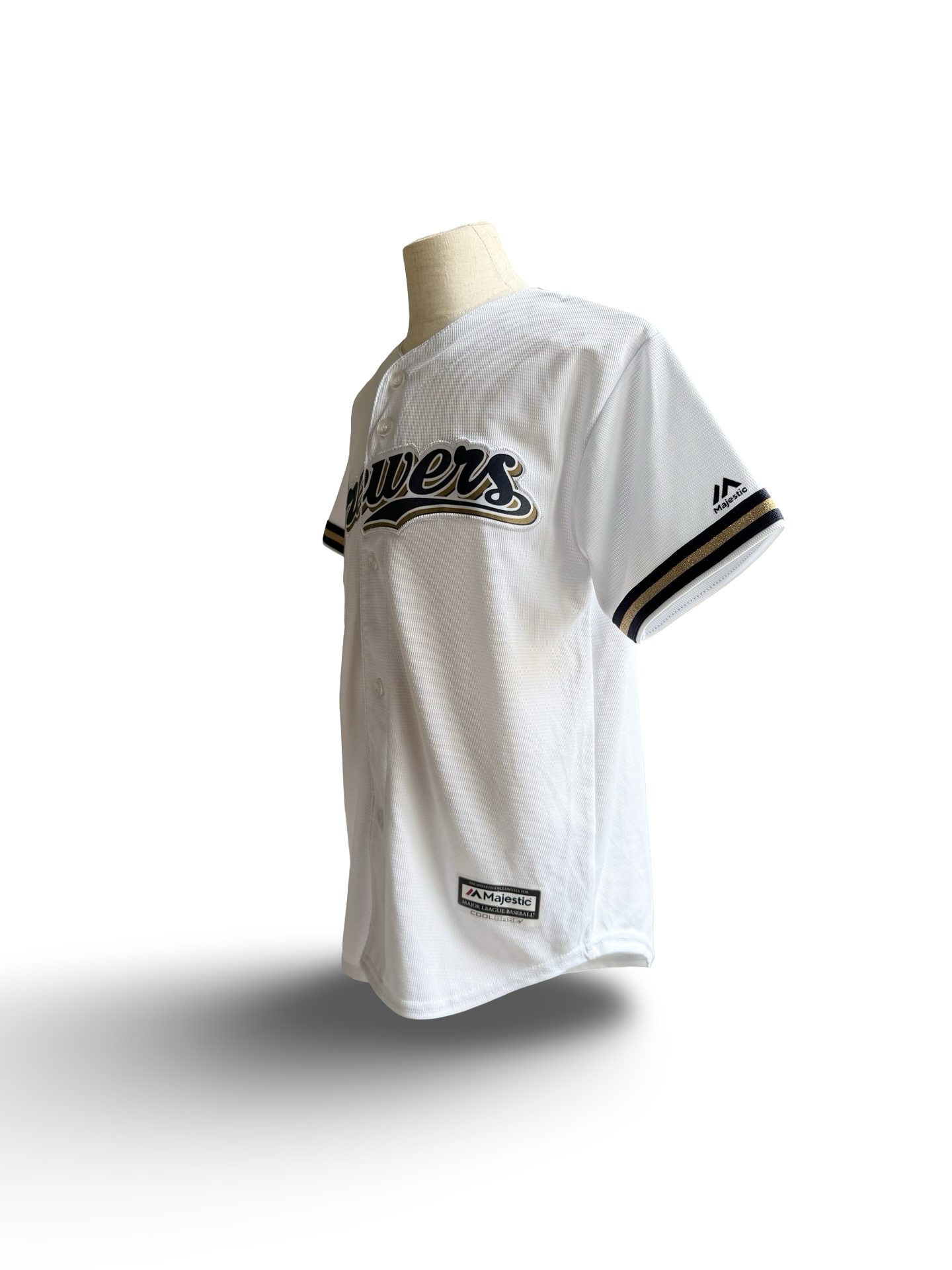YOUTH MLB Milwaukee Brewers Majestic Baseball Jersey Size Youth M
