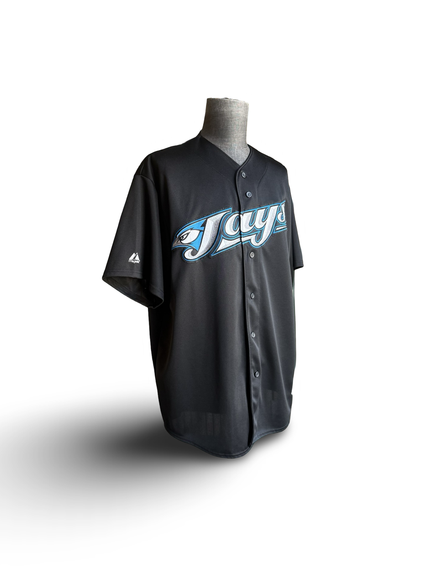 MLB Vtg Toronto Blue Jays 2000’s Majestic Black Retro Baseball Jersey Size XL