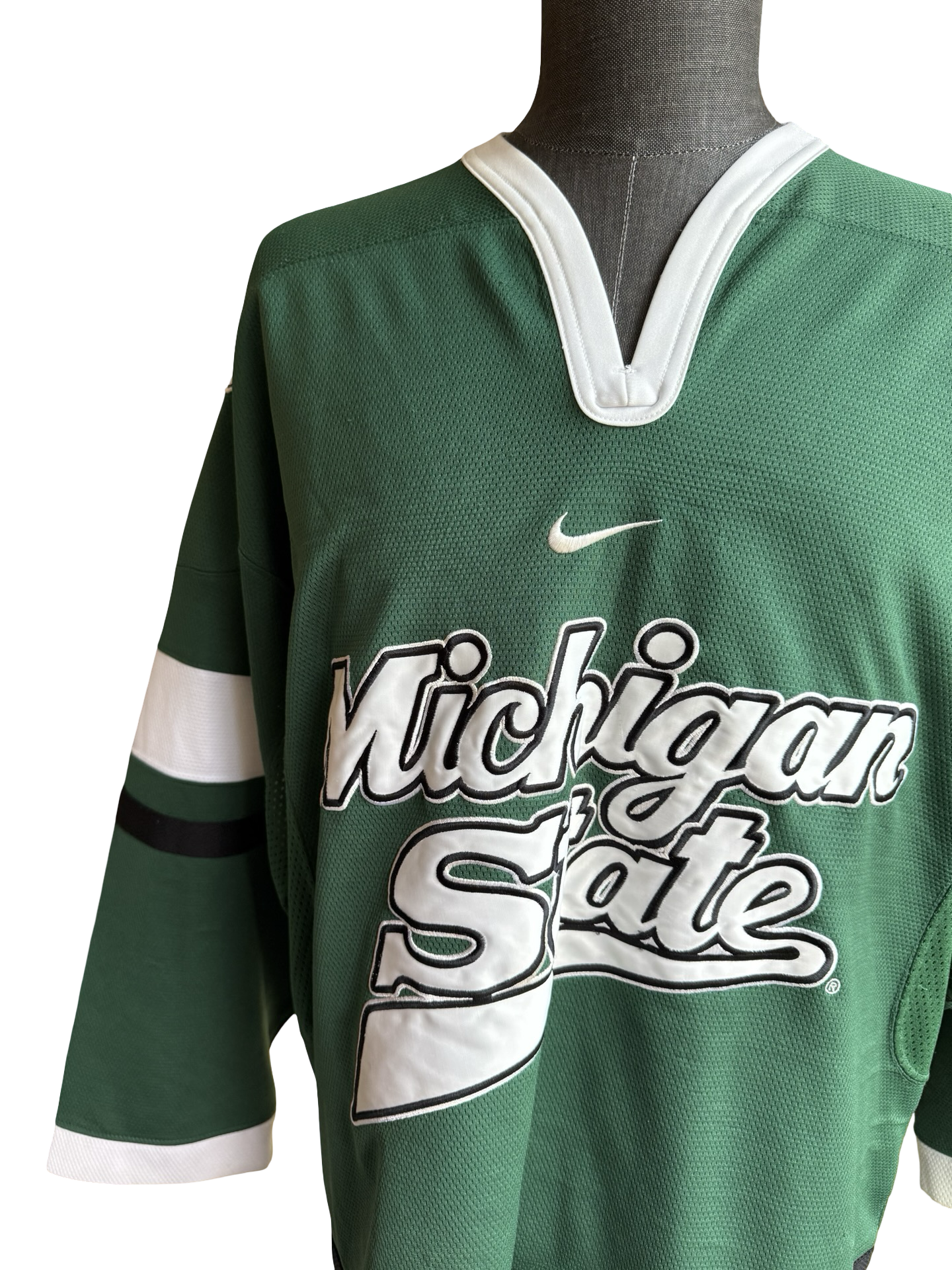 NCAA Vtg Michigan State Spartans Y2K Nike Hockey Jersey Size L