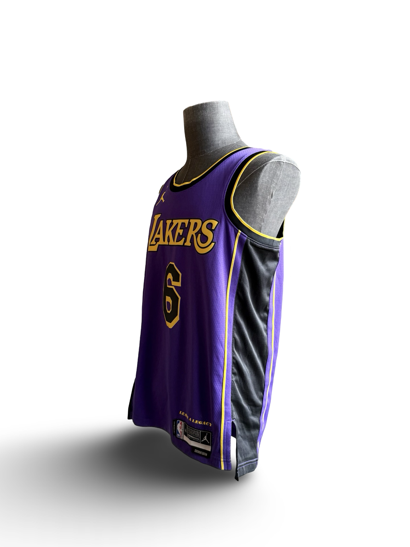 NBA LeBron James 6 LA Lakers Air Jordan Swingman Statement Edition Jersey Size M