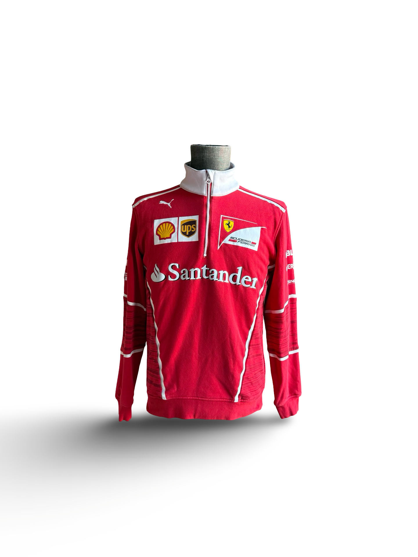 RACING F1 Scuderia Ferrari x Puma Santander L/S Quarter Zip Pullover Size S