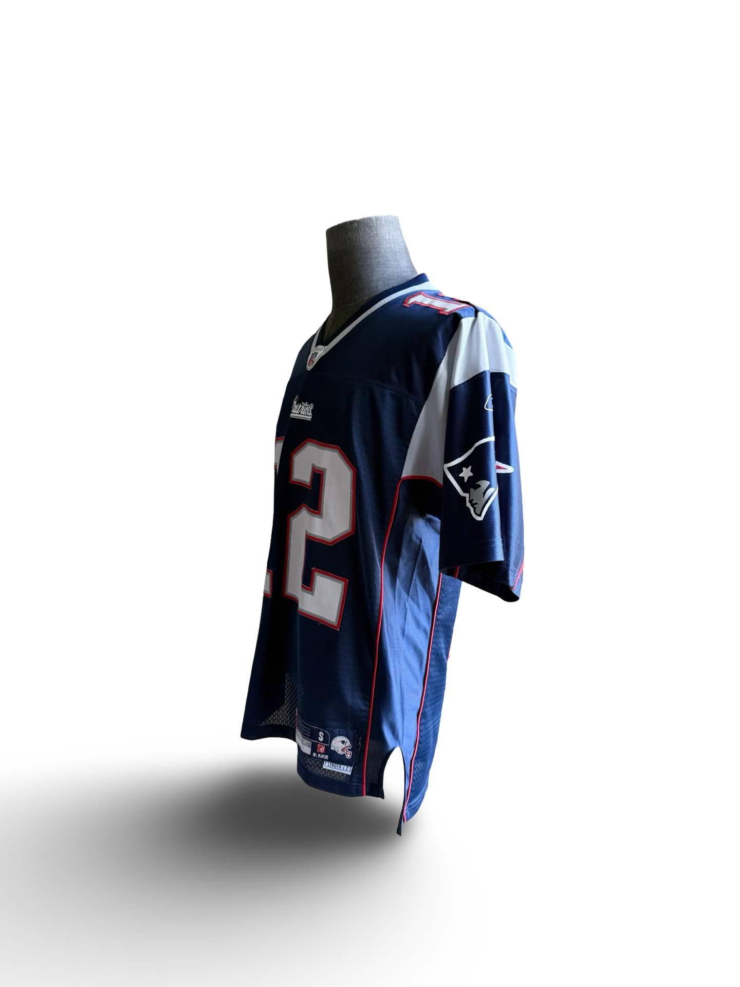 NFL Tom Brady 12 New England Patriots On Field Reebok Football Stitched Jersey Size S