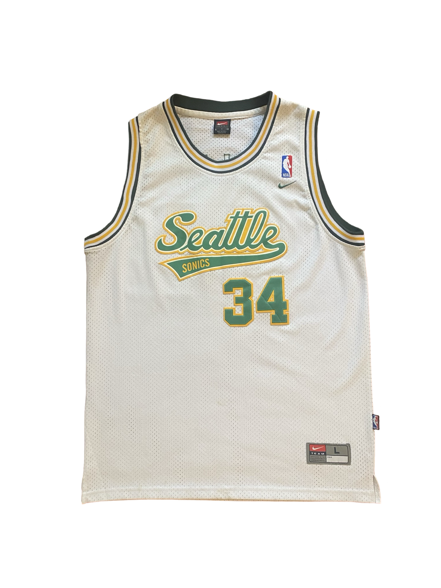 NBA Vtg 2000’s Ray Allen 34 Seattle Sonics Jersey Nike    Size L