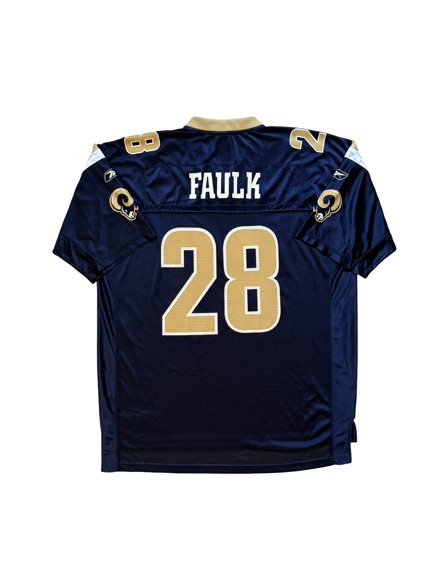 NFL Vtg Marshall Faulk 28 St Louis Rams Reebok 00’s Football Jersey Size XL