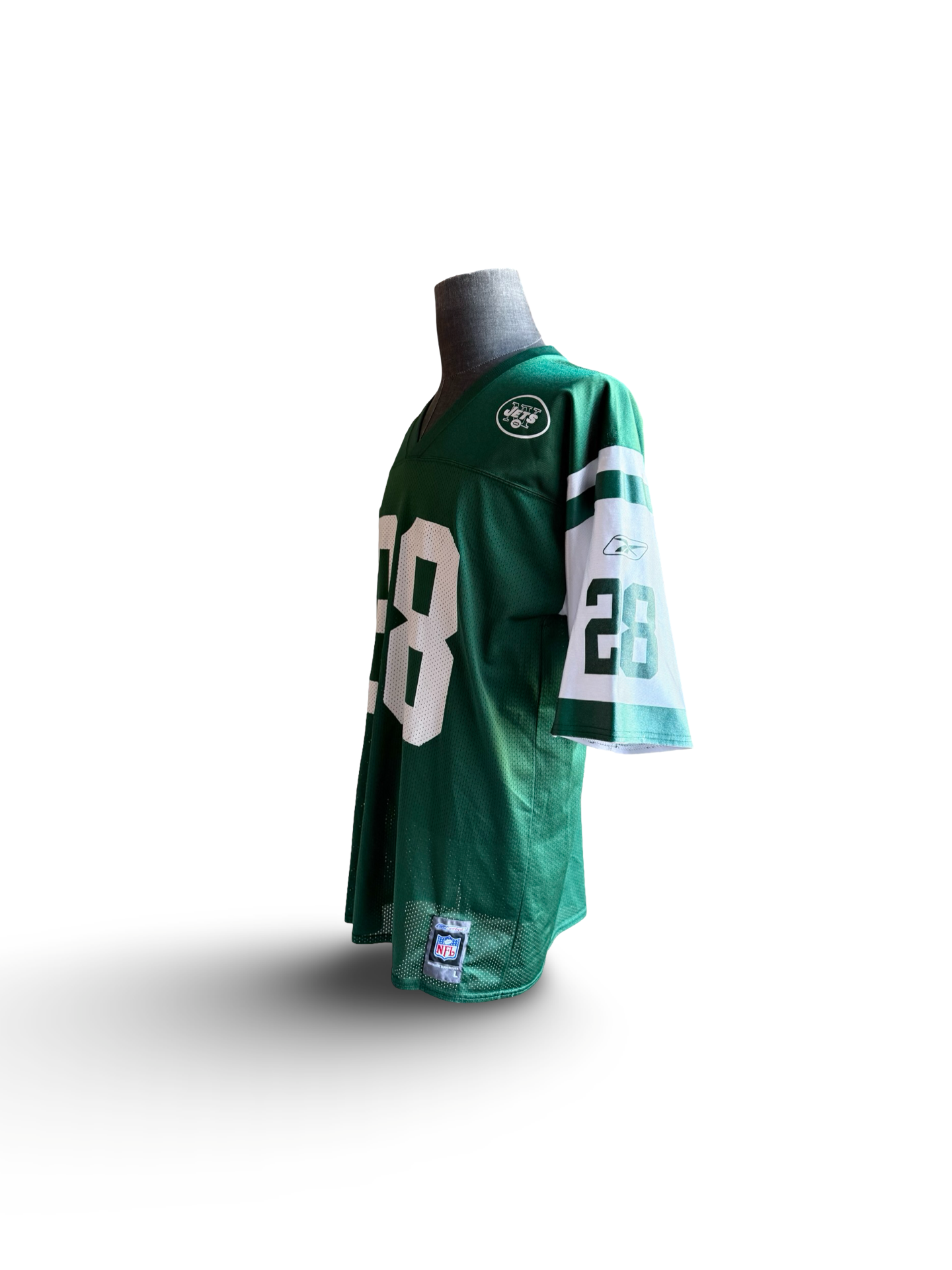 NFL Vtg Curtis Martin 28 New York Jets Reebok Football Jersey Size L