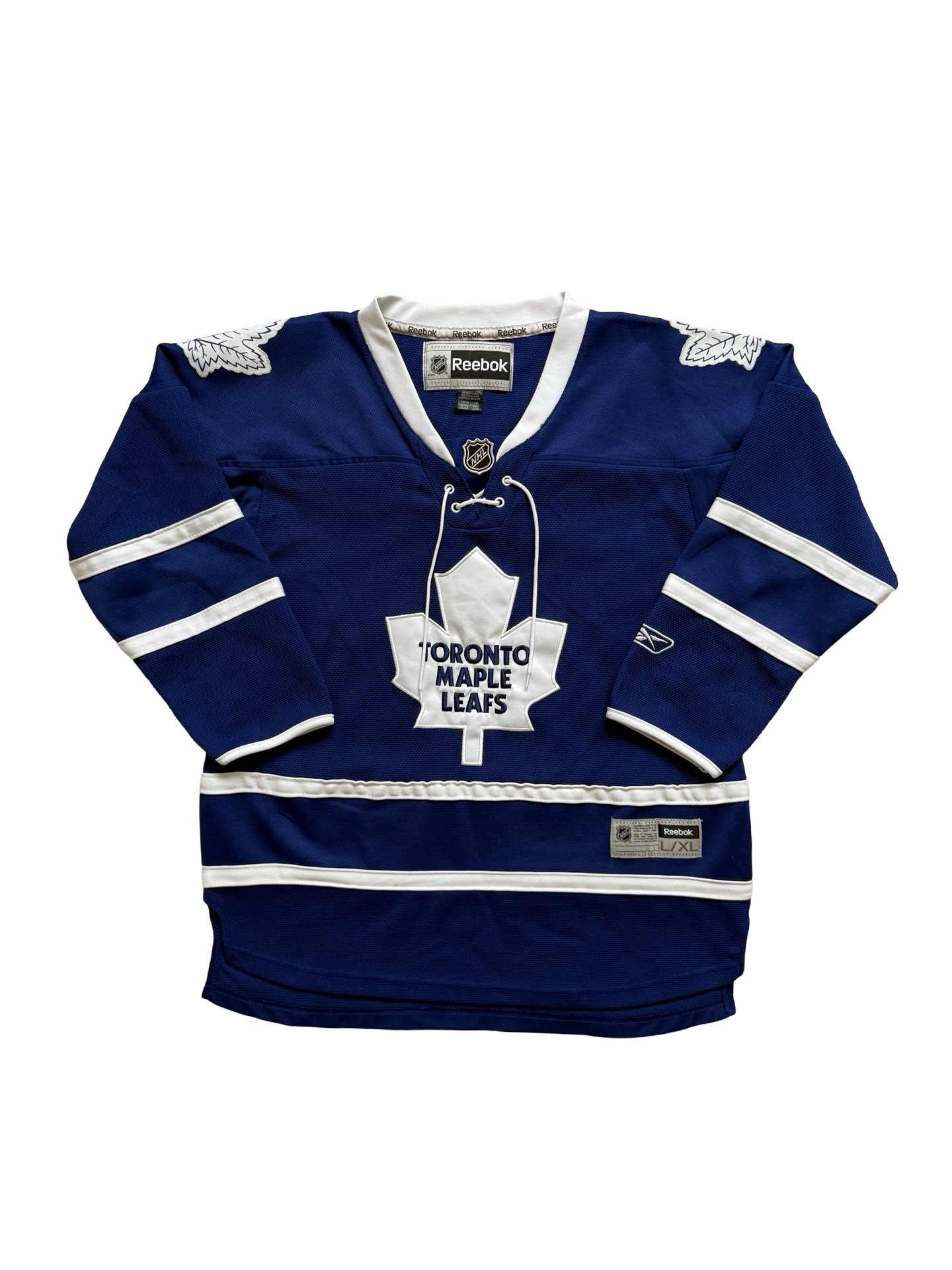 NHL Toronto Maple Leafs Reebok Blue Jersey Size Youth L/XL