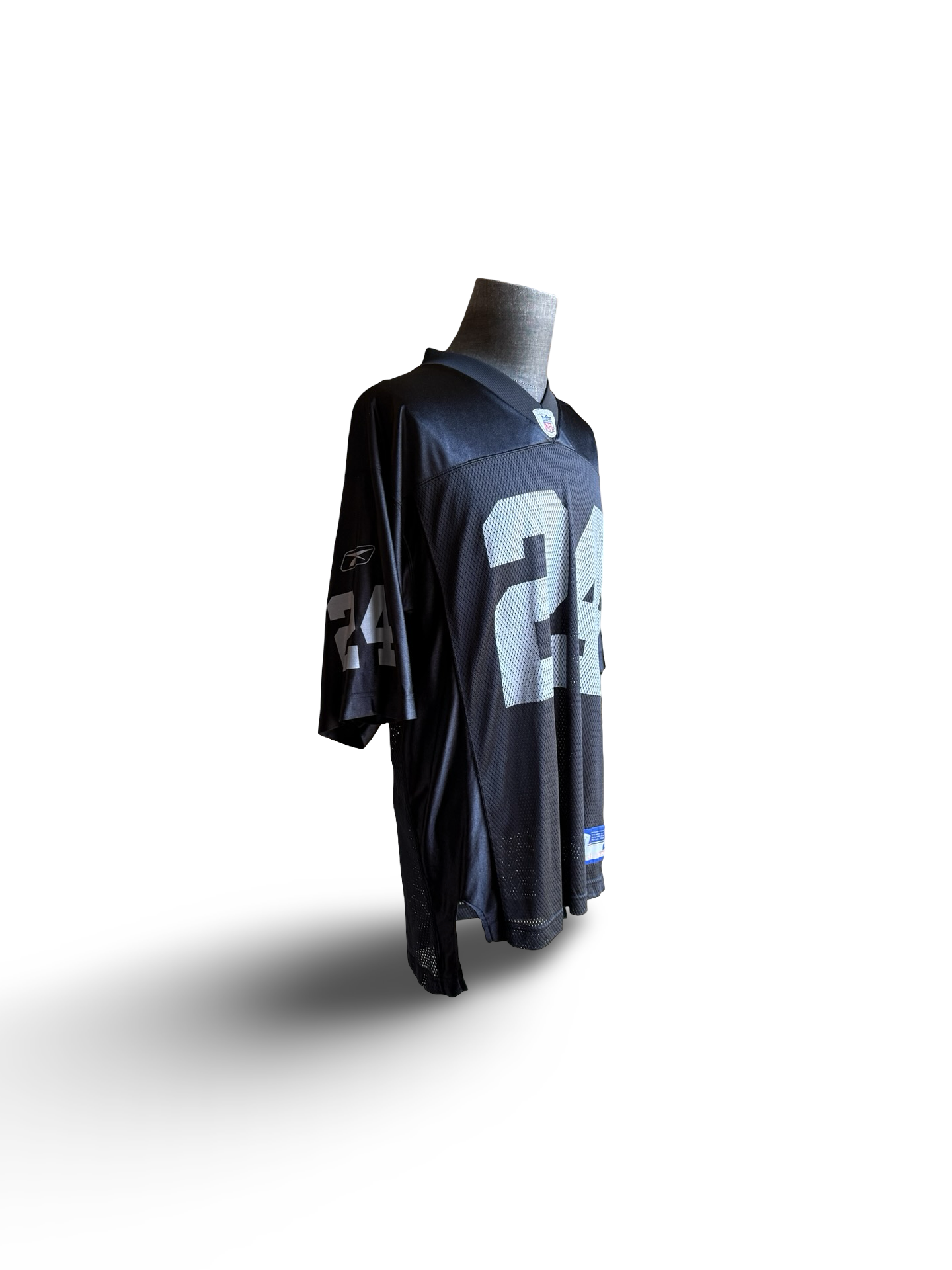 NFL Vtg Charles Woodson 24 Oakland Raiders Reebok Football Jersey Size M