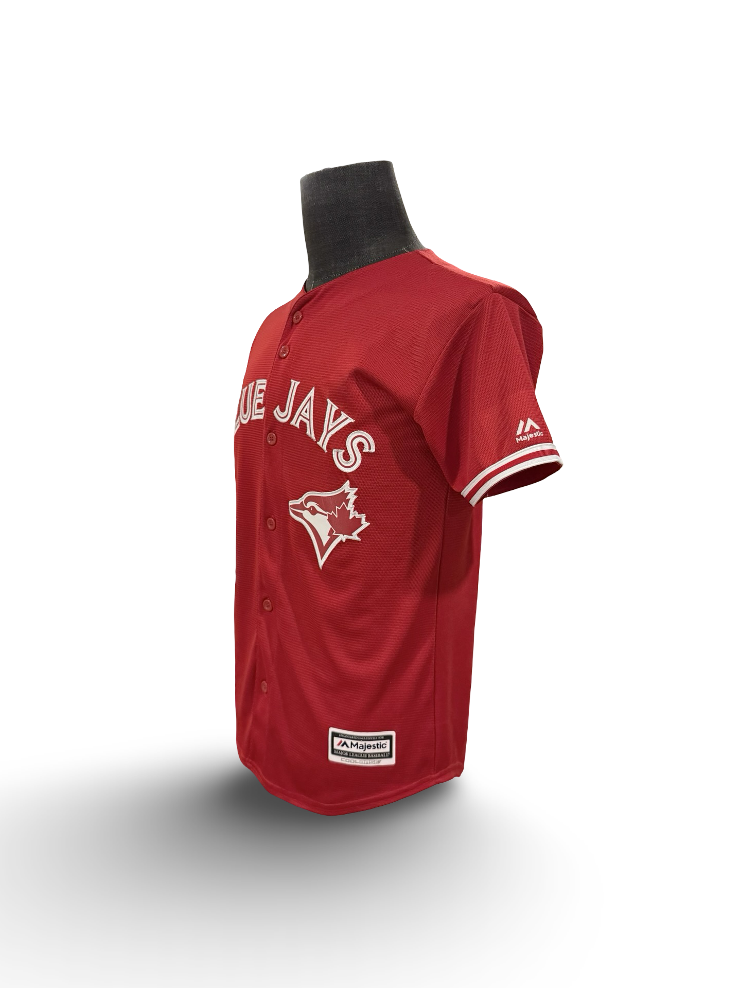 YOUTH MLB Josh Donaldson 20 Toronto Blue Jays Majestic Cool Base Canada Day Baseball Jersey Size Youth L