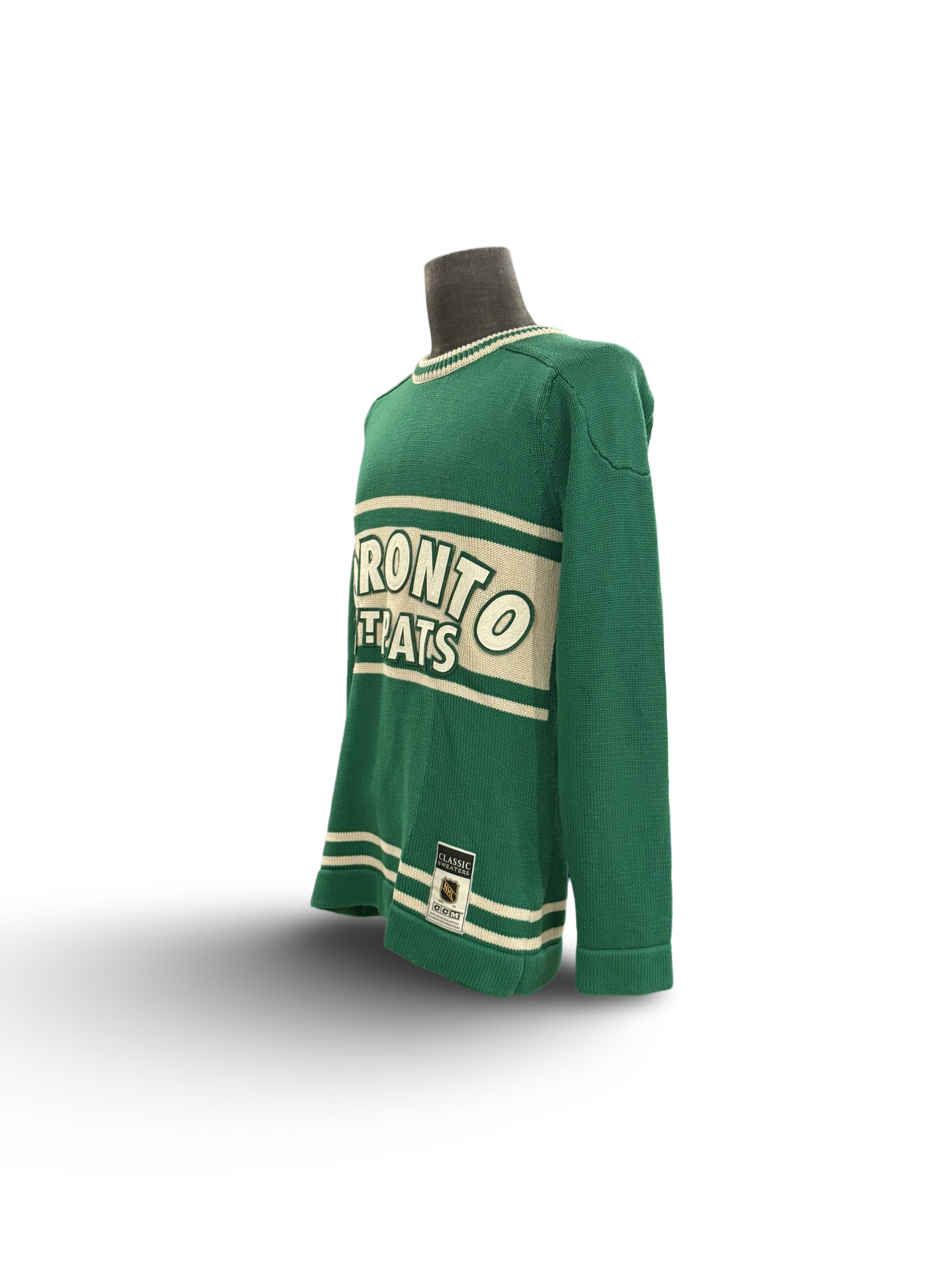 NHL Toronto St Pats Maple Leafs CCM Knit Jersey Classic Sweater Size S