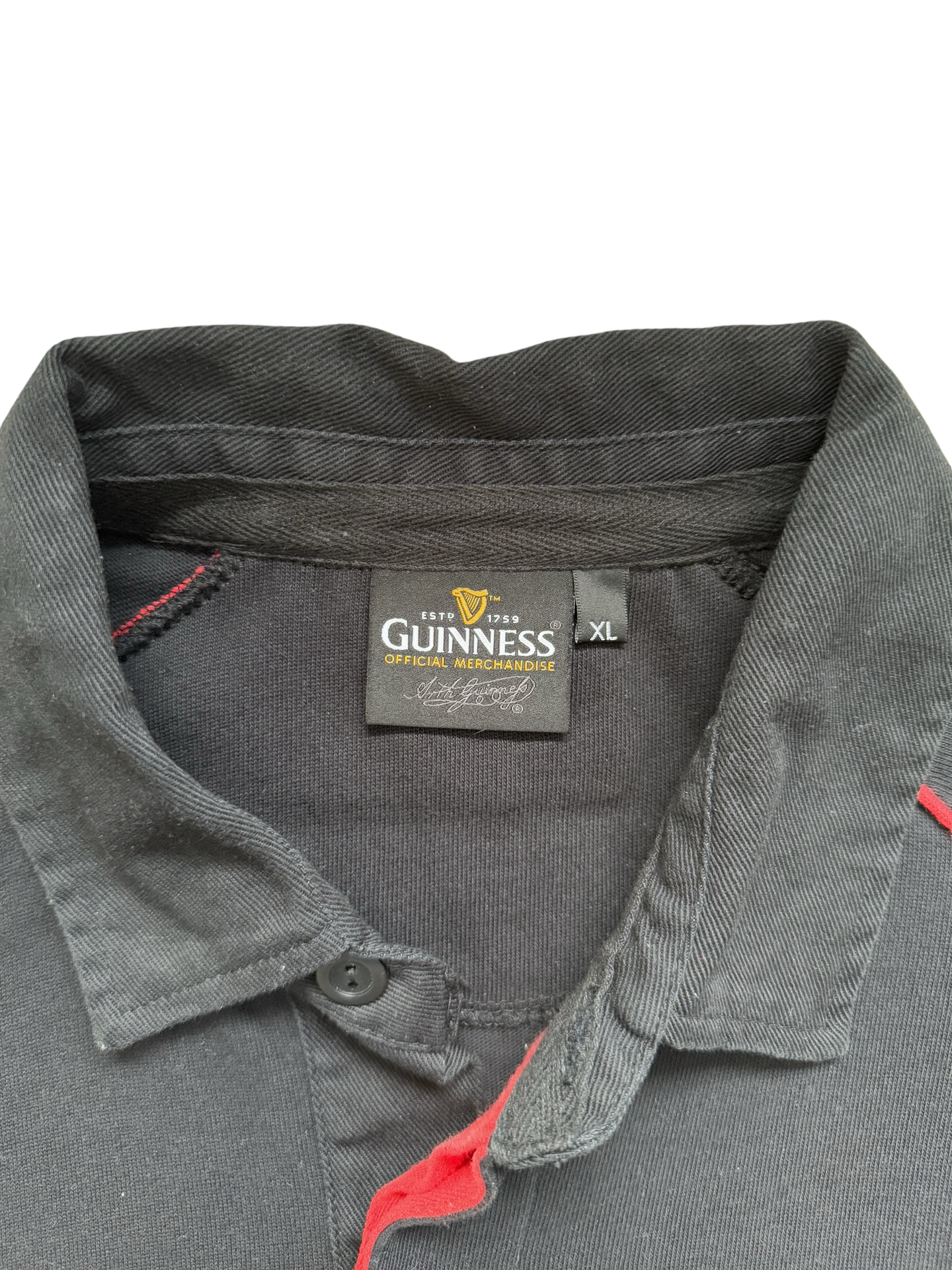 Rugby Vtg England National Team Guinness Official Merchandise Cotton Traders 100% Cotton Rugby Jersey Size XL