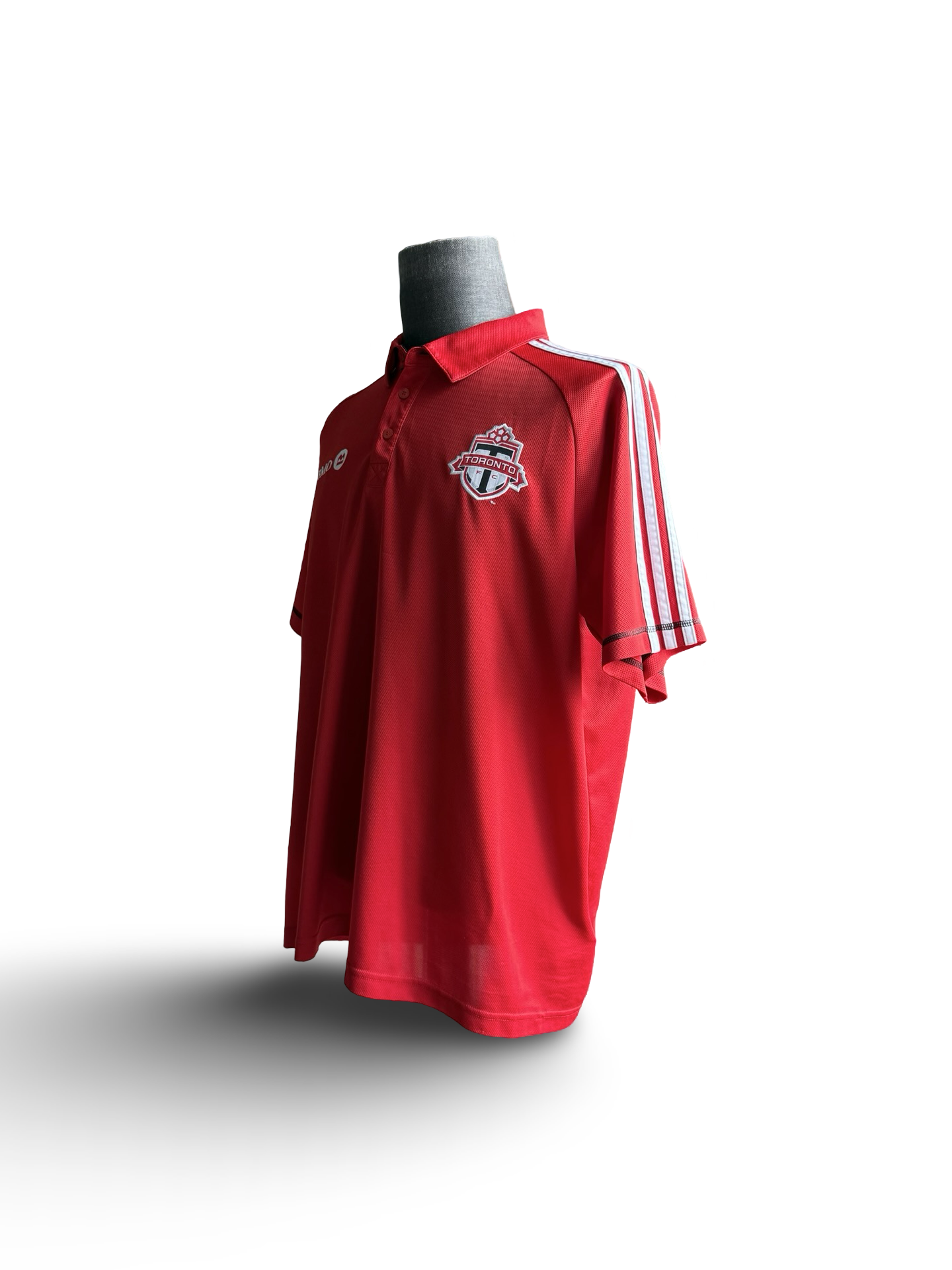 Soccer MLS 2X Toronto FC Adidas Climalite Dark Grey & Red Golf Polo Shirts Both Size XL
