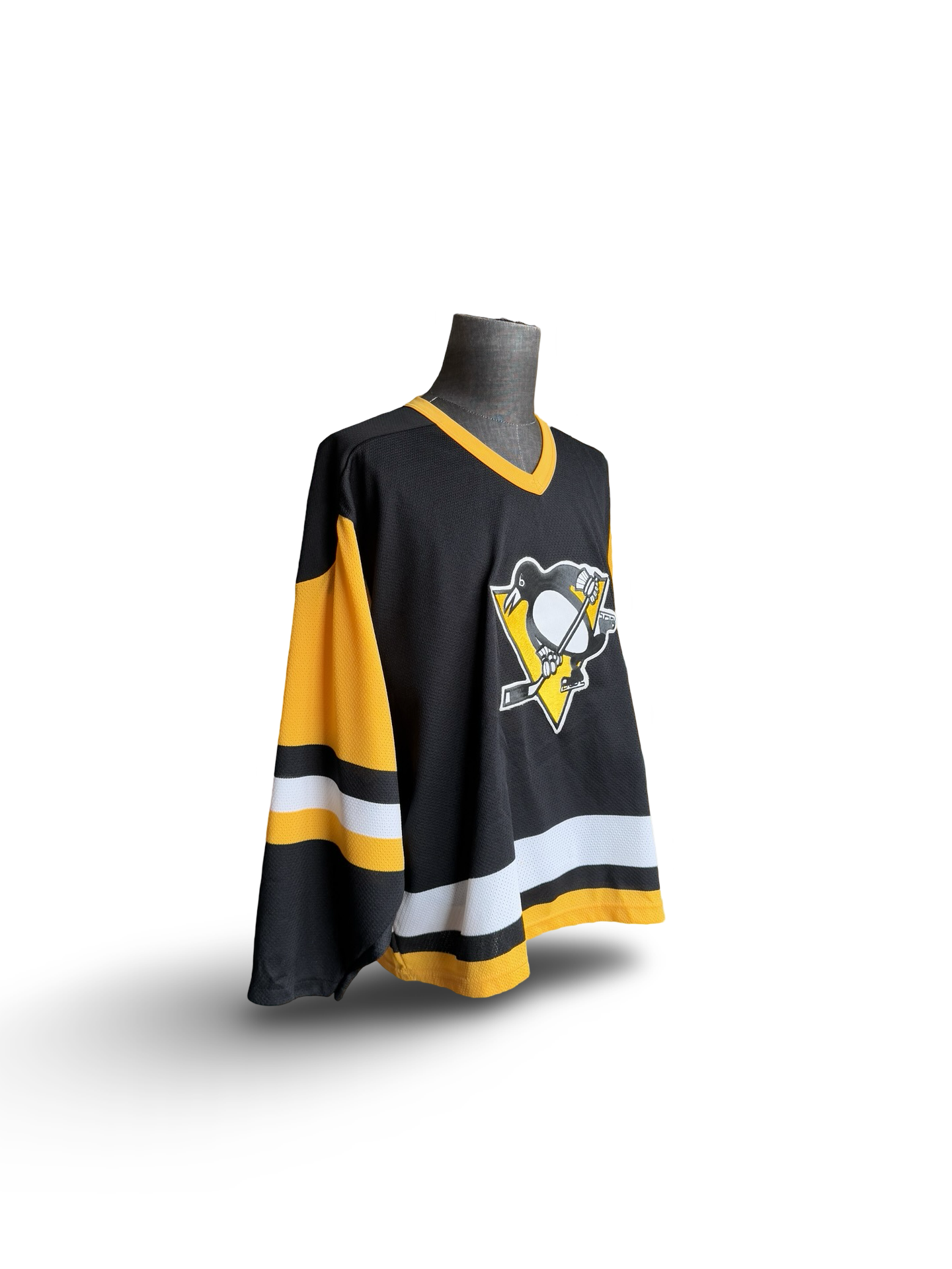 NHL Vtg 80’s Pittsburgh Penguins CCM Air Knit Jersey Size L