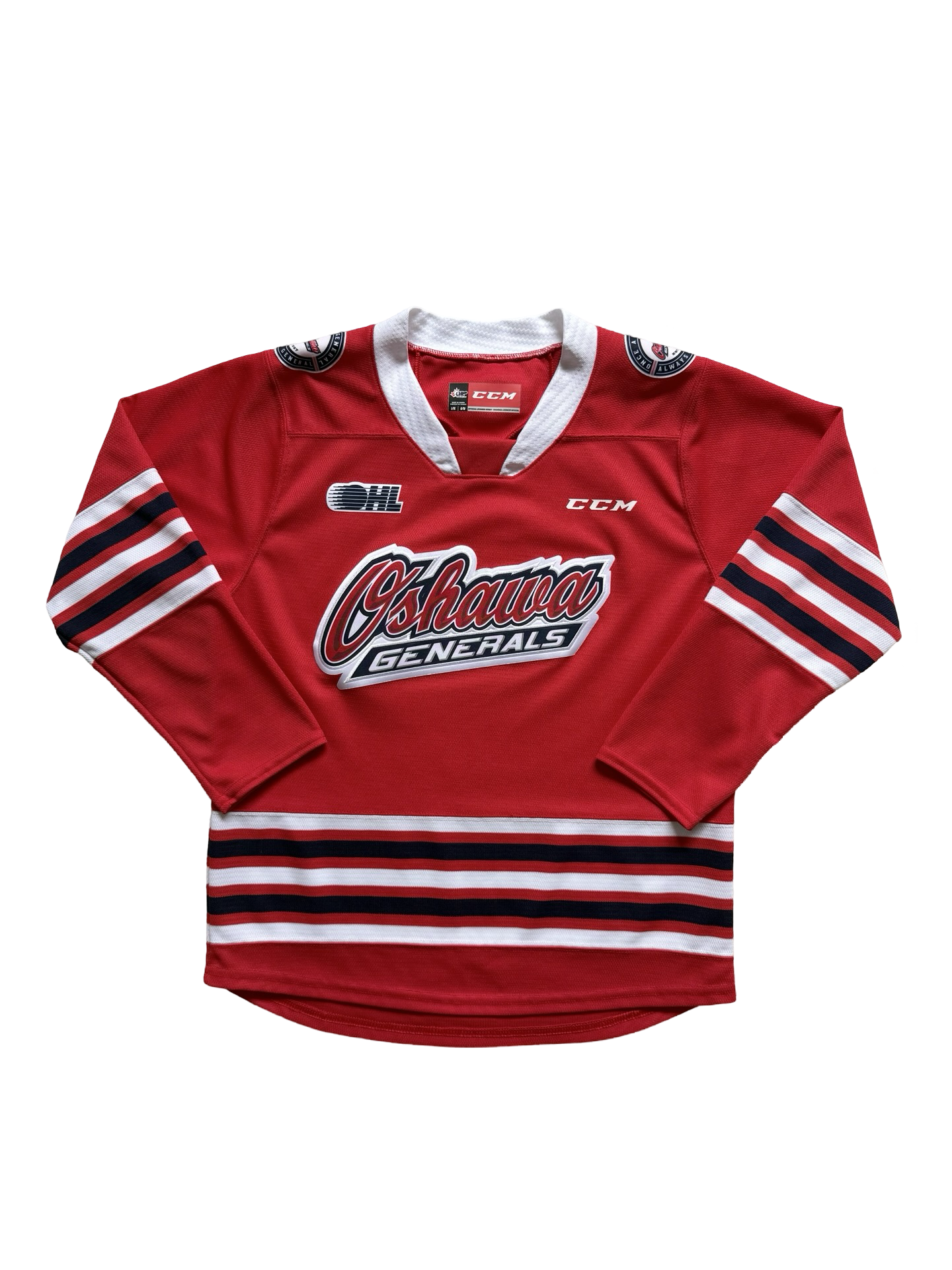 YOUTH OHL CHL Oshawa Generals CCM Hockey Jersey Size Youth L/XL