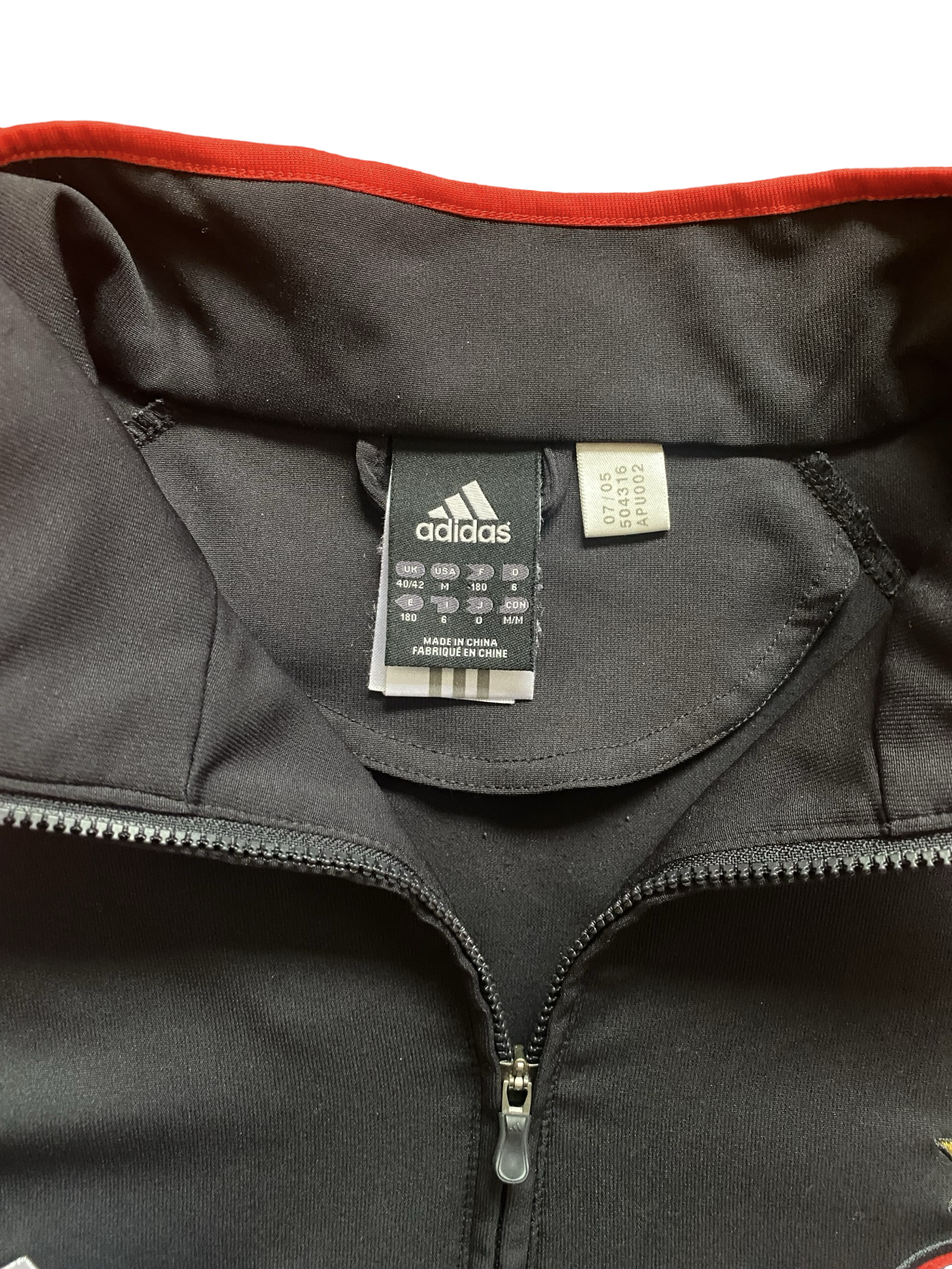 Soccer AC Milan Vtg 2005 Opel 1/4-Zip Pull Over Adidas Track Jacket Size M