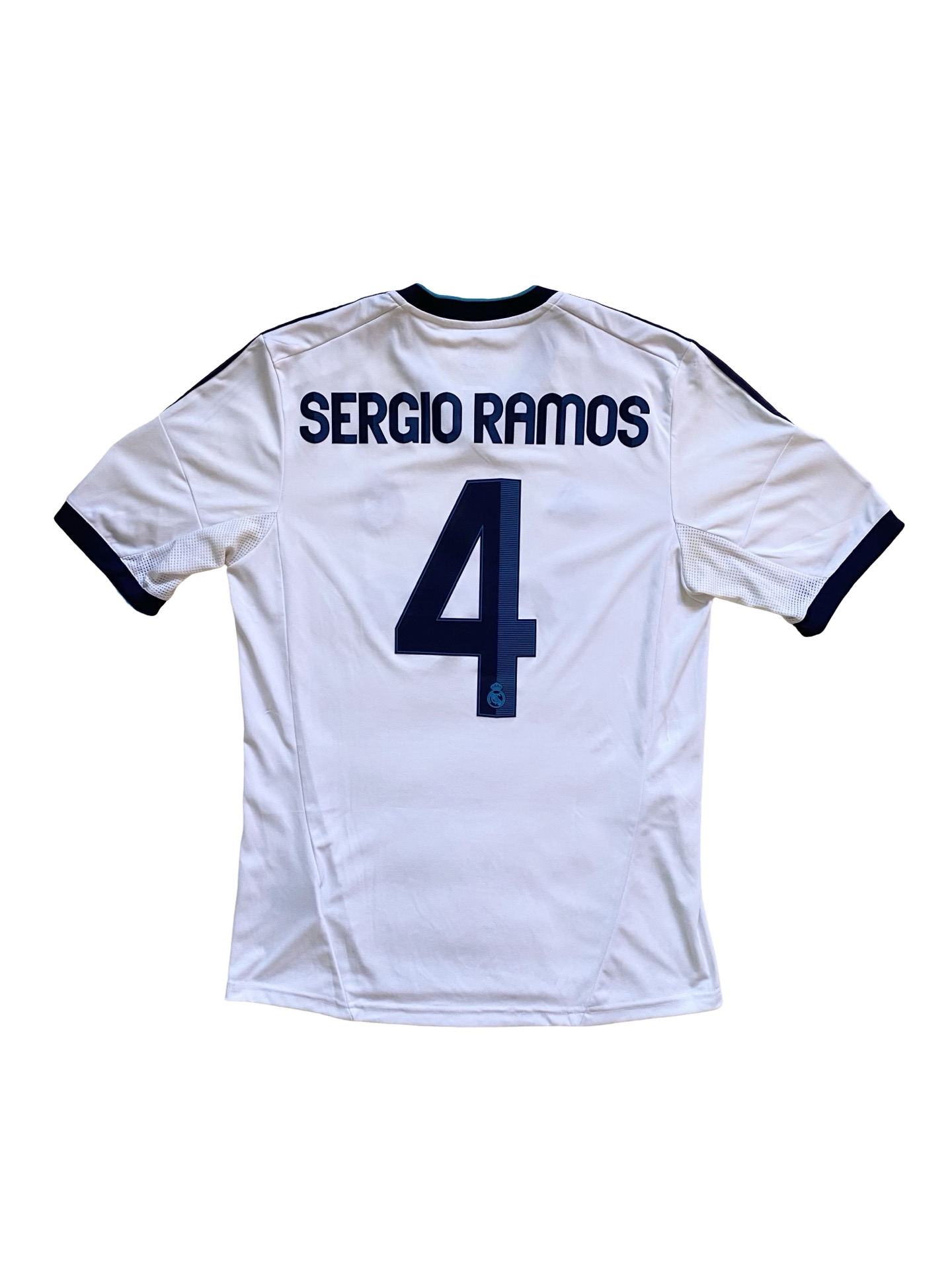 Soccer LaLiga Sergio Ramos 4 Real Madrid 2012-13 Adidas Football Home Jersey Size M